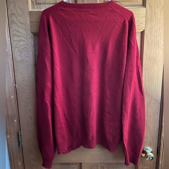 Club Room Club Room 100% Cashmere Red VNeck Sweater sz xxl Size US XXL / EU 58 / 5 - 3 Thumbnail