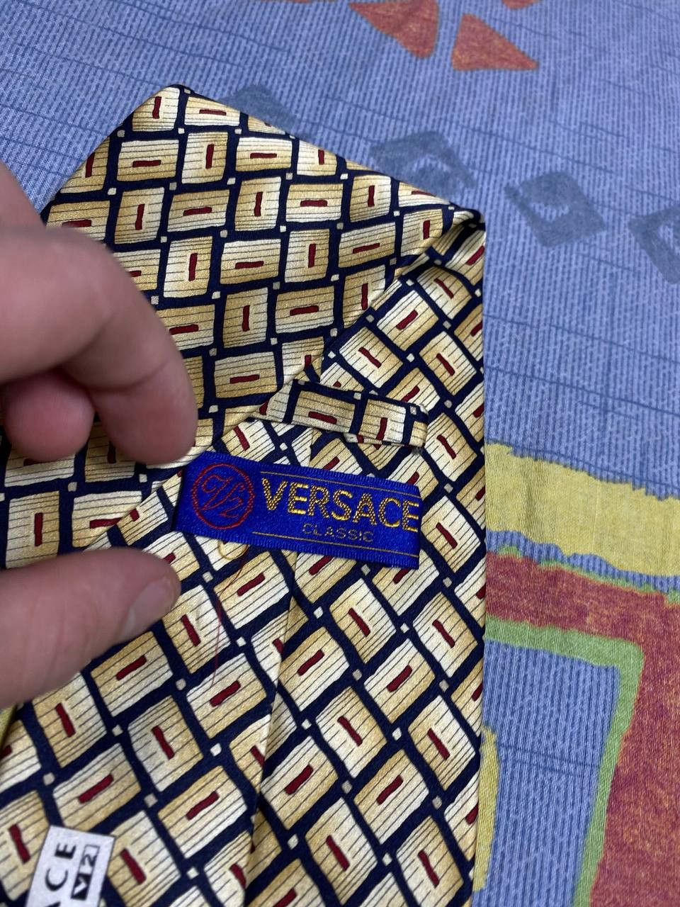 Versace Vintage Versace Silk Tie Size ONE SIZE - 12 Thumbnail