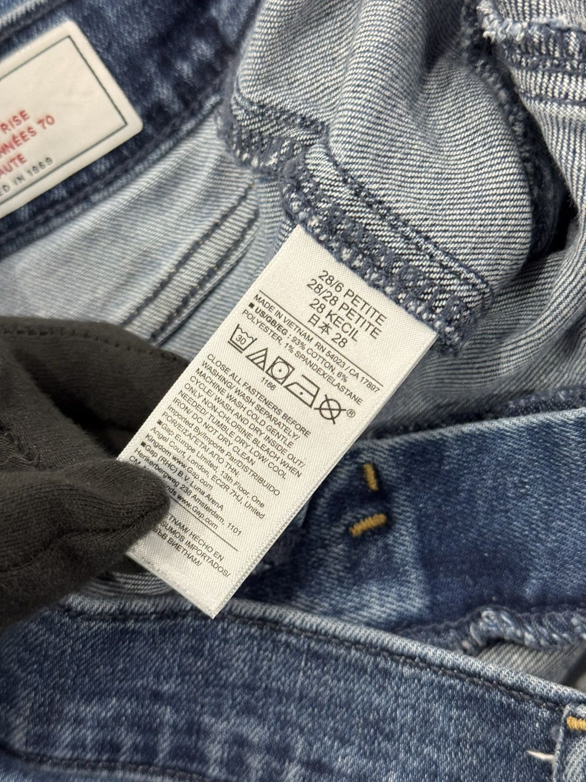 Gap GAP 70s Flare High Rise Jeans 28P Blue Denim Bell Bottom Y2K Size 28" / US 6 / IT 42 - 11 Thumbnail