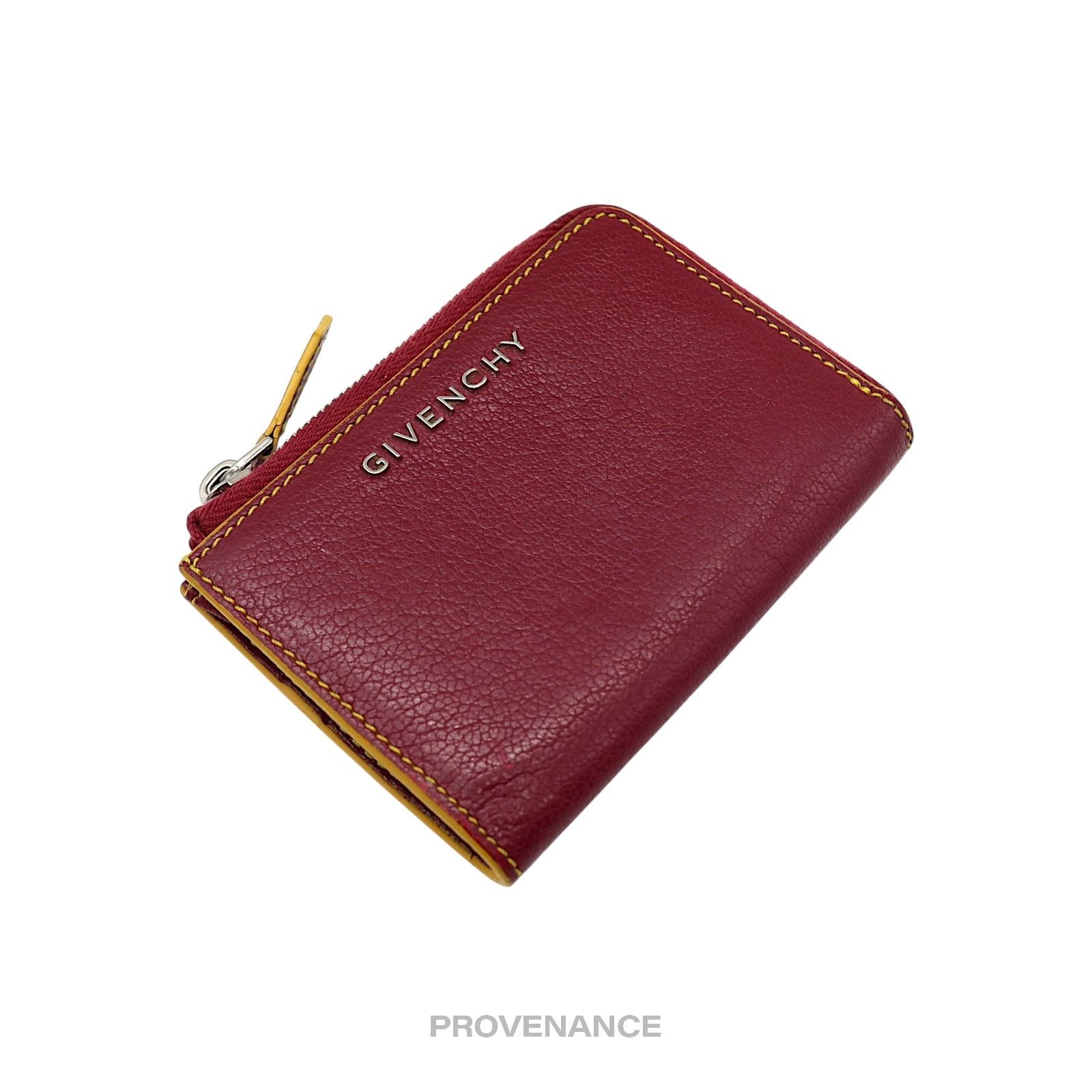 Givenchy 🔴 Givenchy Cles Zip Pouch Wallet - Red/Yellow Leather Size ONE SIZE - 5 Thumbnail