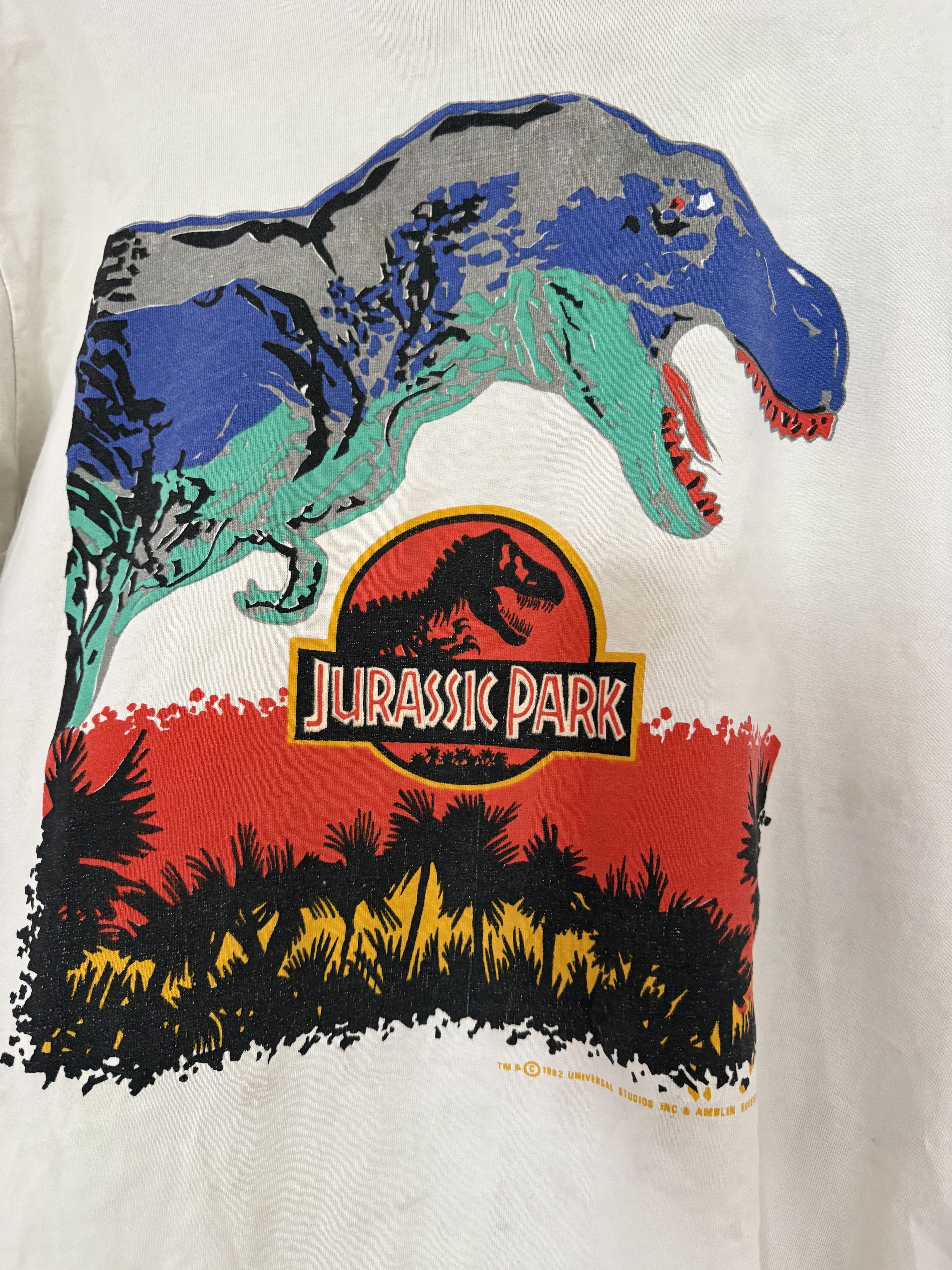 Anvil Vintage Jurassic Park 90s universal studio single stitch tee Size US L / EU 52-54 / 3 - 3 Thumbnail