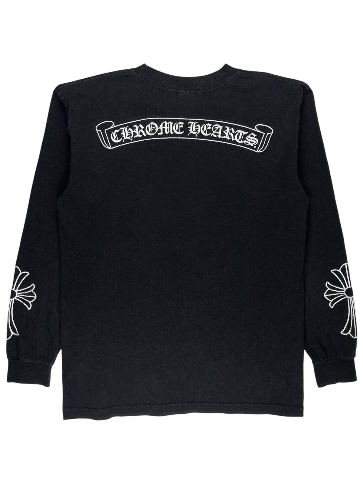 Chrome Hearts Scroll Cross Sleeve Logo Longsleeve Tshirt