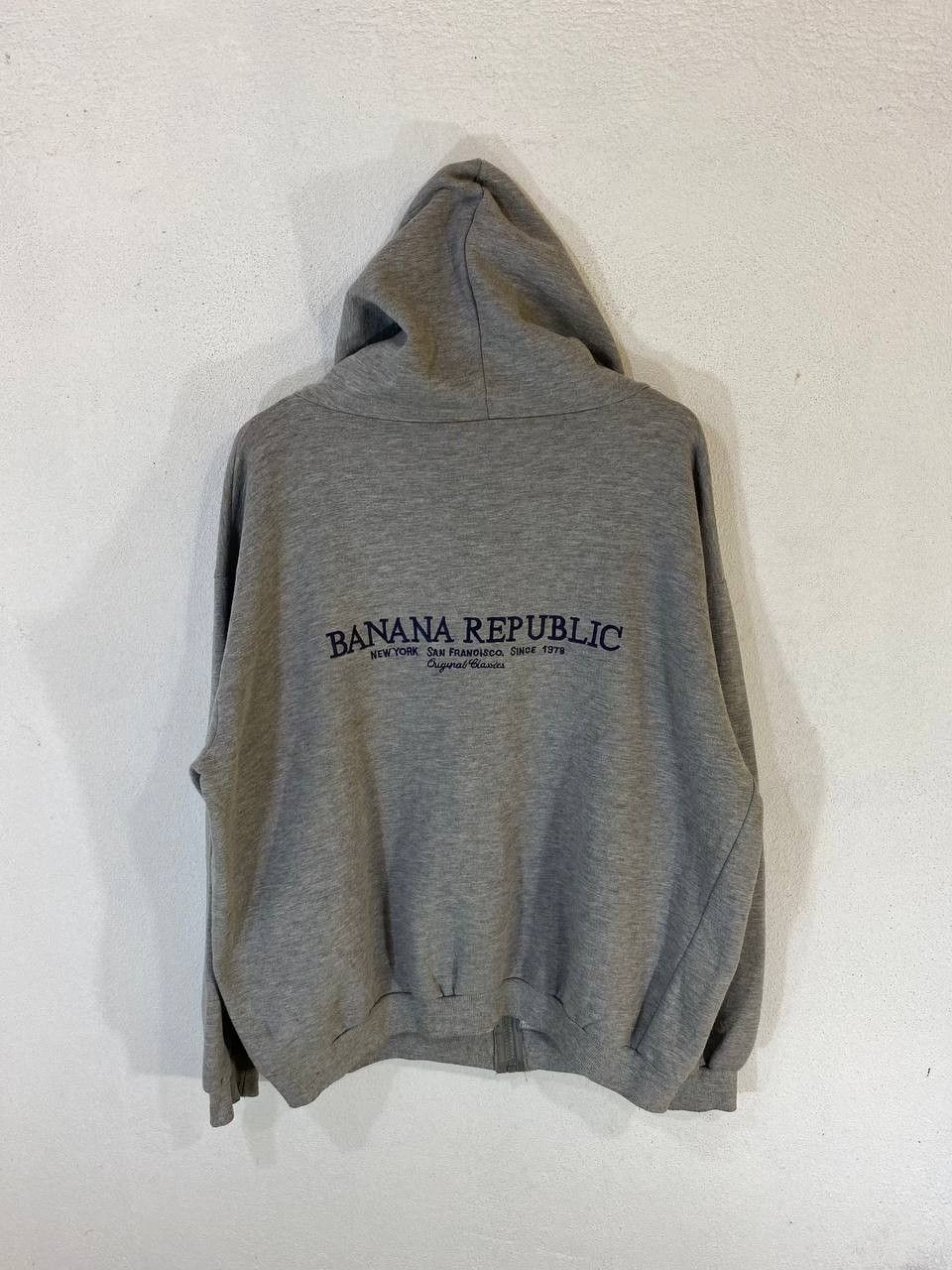 image of Avant Garde x Banana Republic Vintage Banana Republic Hoody Embroided Logo in Grey, Men's (Size 2XL