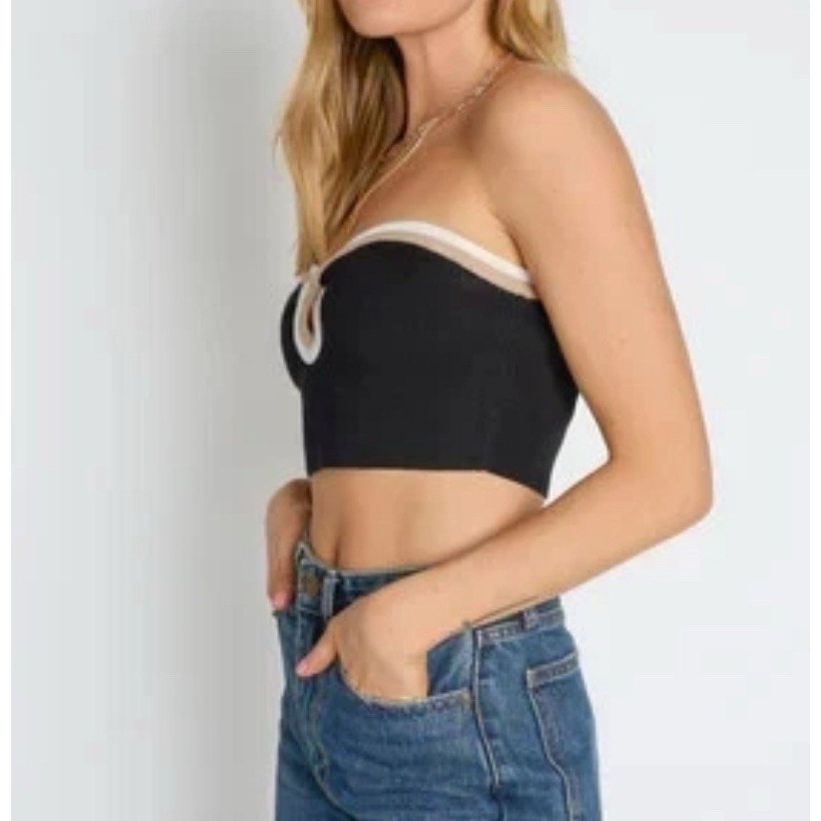 & Other Stories Women's t.edwards Bodycon Y2Kp Top black small A003338 Size S / US 4 / IT 40 - 2 Thumbnail