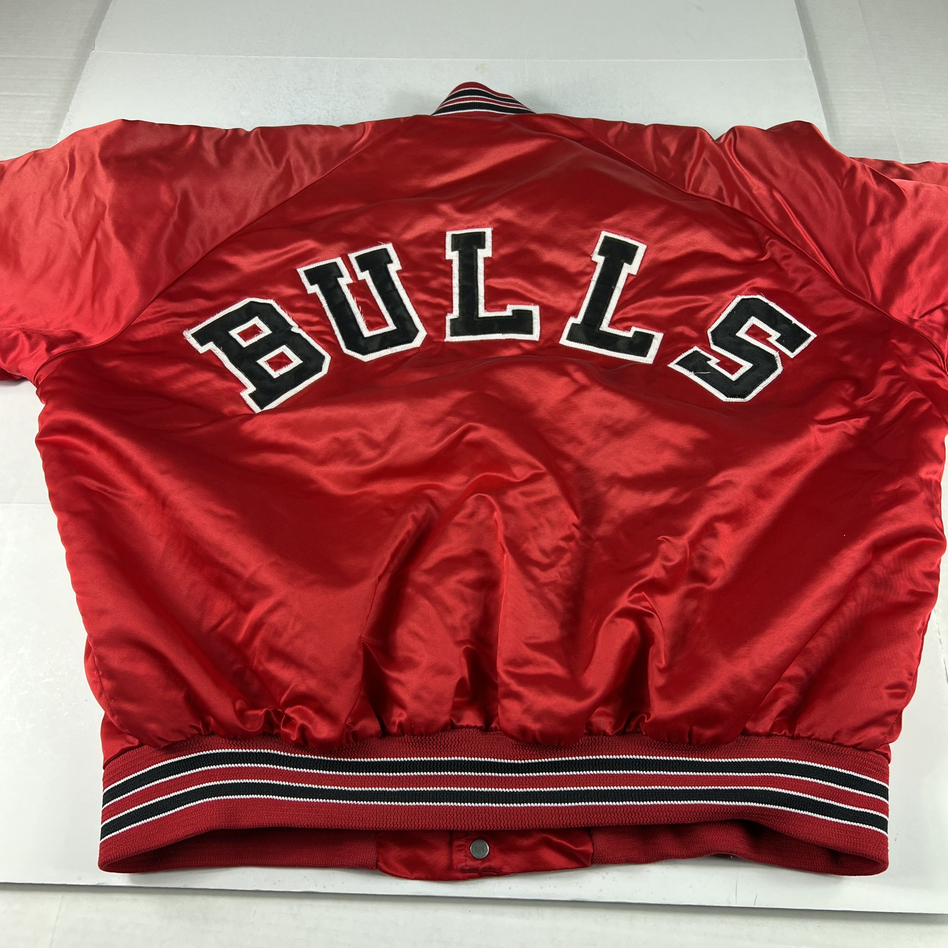 Chalk Line × NBA VTG 90s NBA Chicago Bulls Satin Jacket Snap Button Bomber Size US XL / EU 56 / 4 - 12 Thumbnail