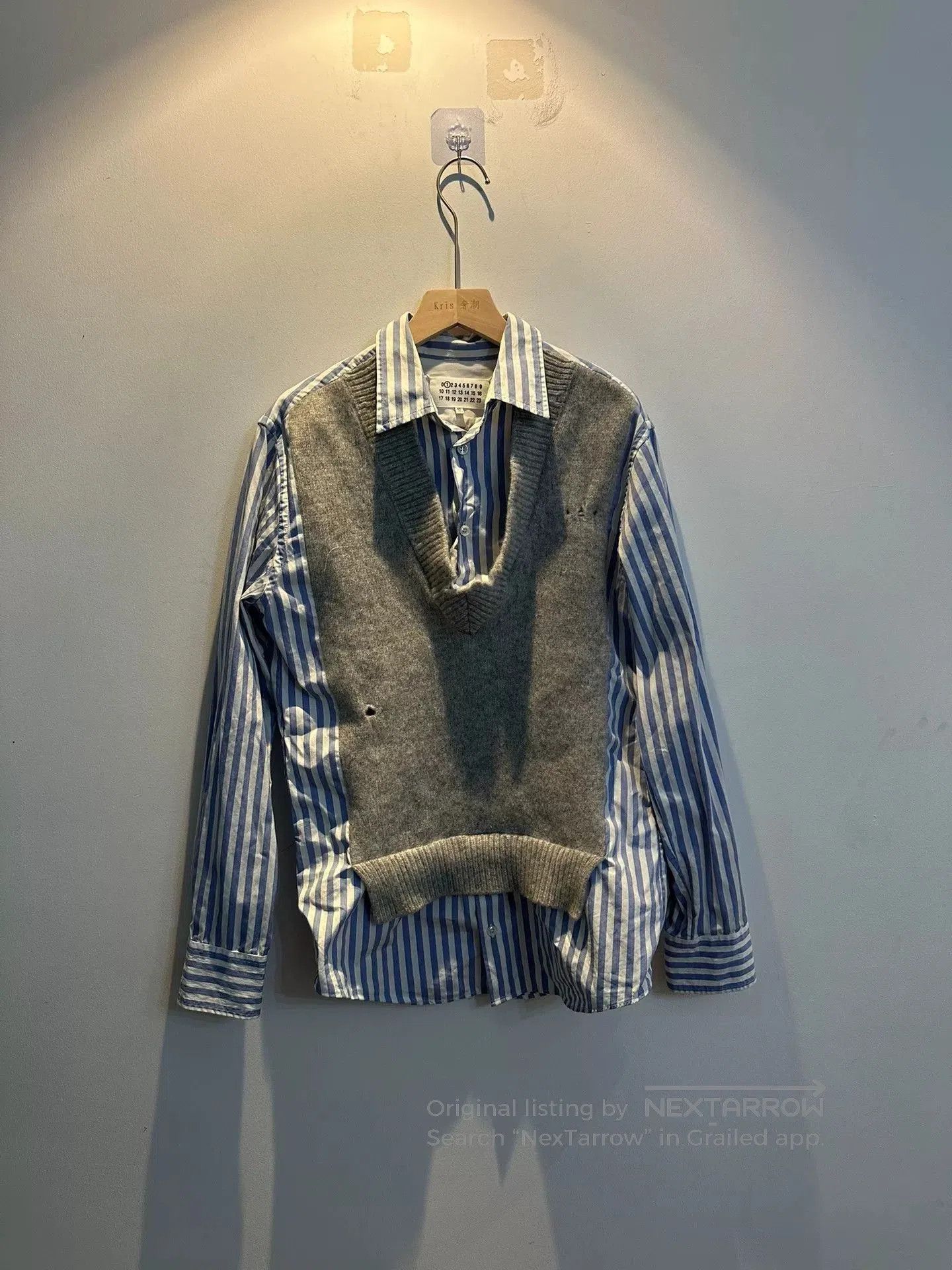 Maison Margiela Maison Margiela Striped Knit Shirt. Size US XXS / EU 40 - 1 Thumbnail