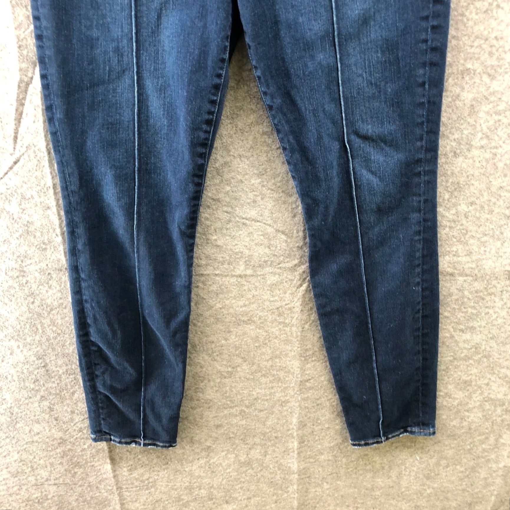 Frame Frame Le High Skinny Jean Womens 32 Pintuck Banneker Blue Ankle Stretch Denim Cotton Blend 5-Pocket Slim Jeans Modern Medium Blue 32W Womens Size 24" / US 00 / IT 34 - 4 Thumbnail