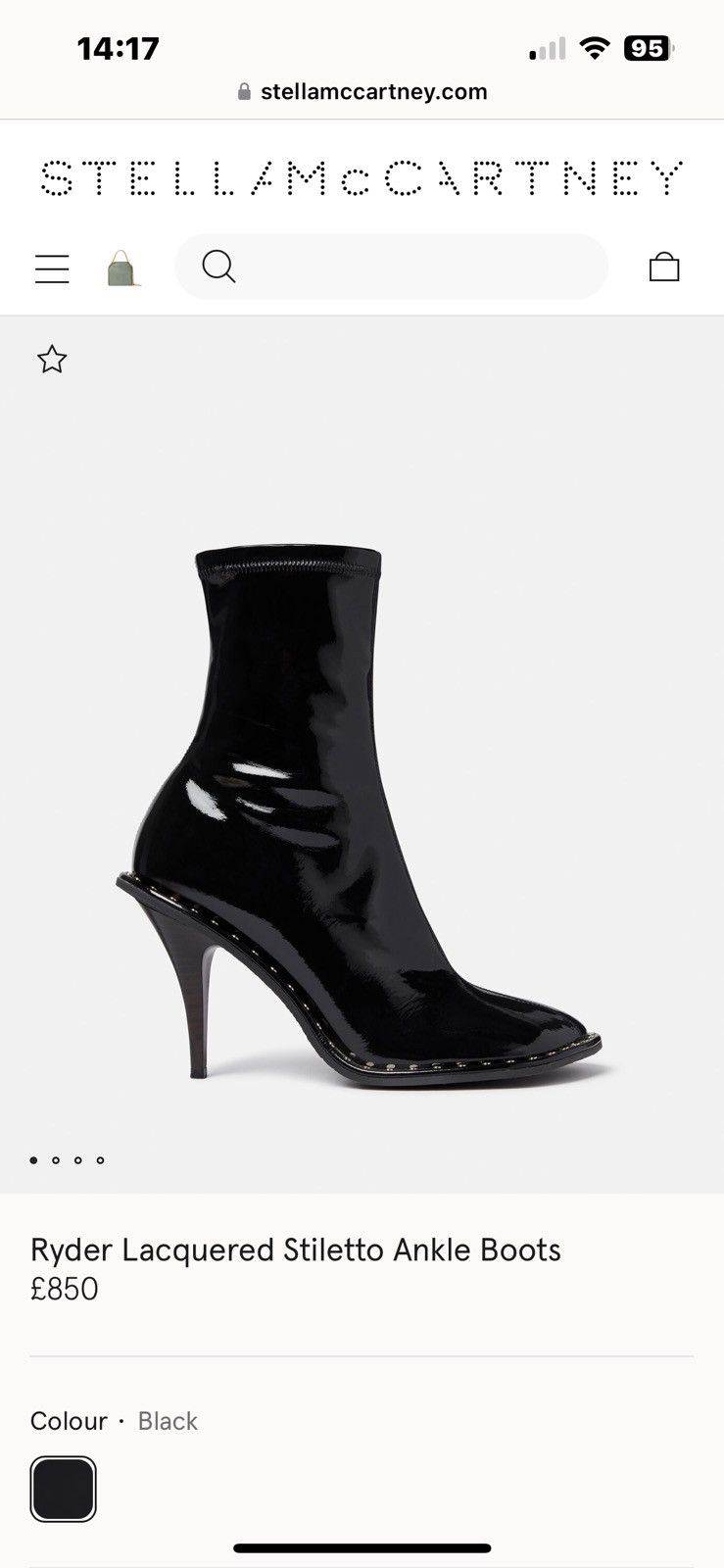 Stella McCartney Ryder Lacquered Stiletto Ankle Boots Size US 11 / IT 41 - 7 Thumbnail