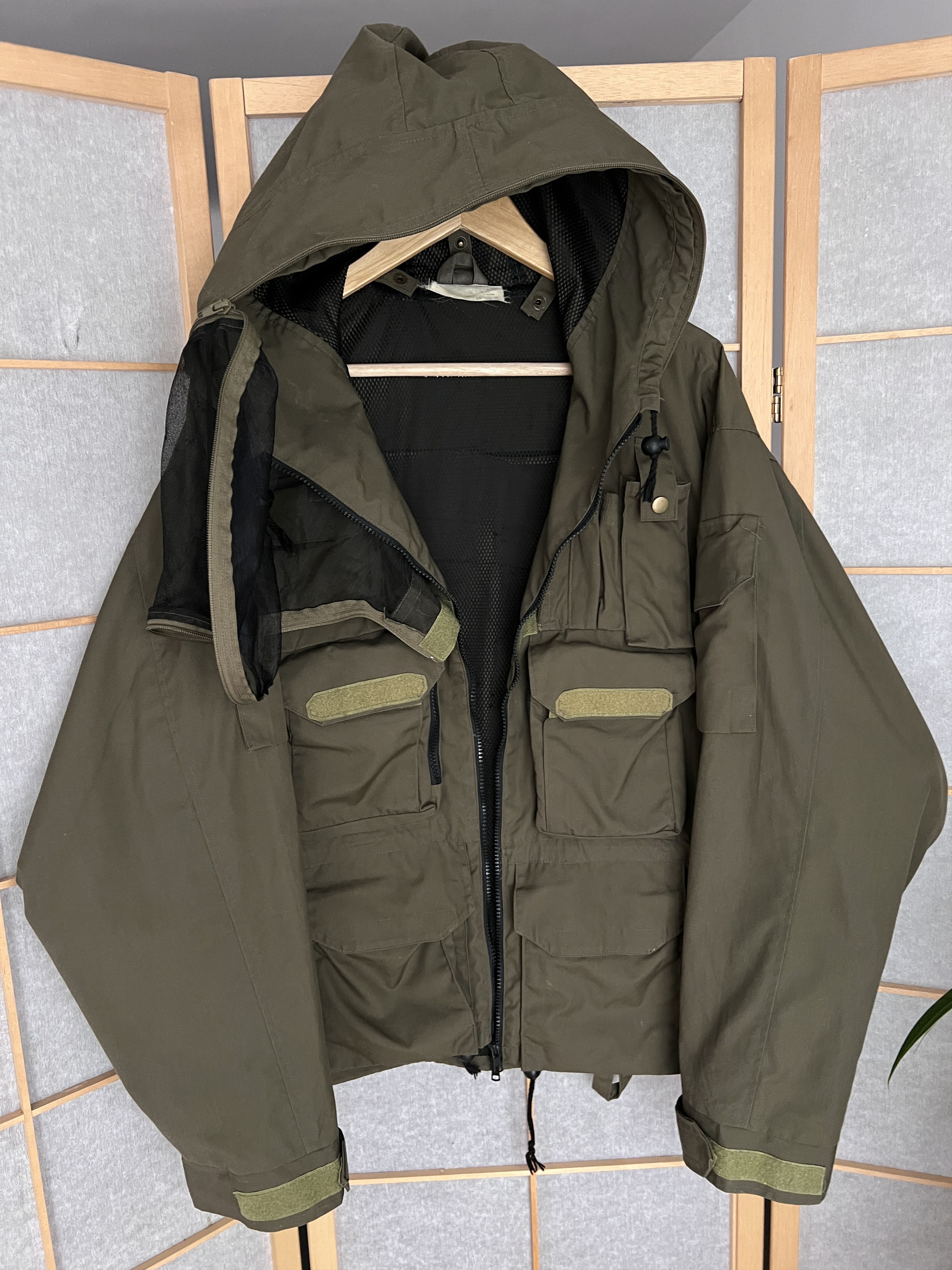 Schott Crazy VTG 90s multipocket army fishing mesh mask crop jacket Size US L / EU 52-54 / 3 - 8 Thumbnail