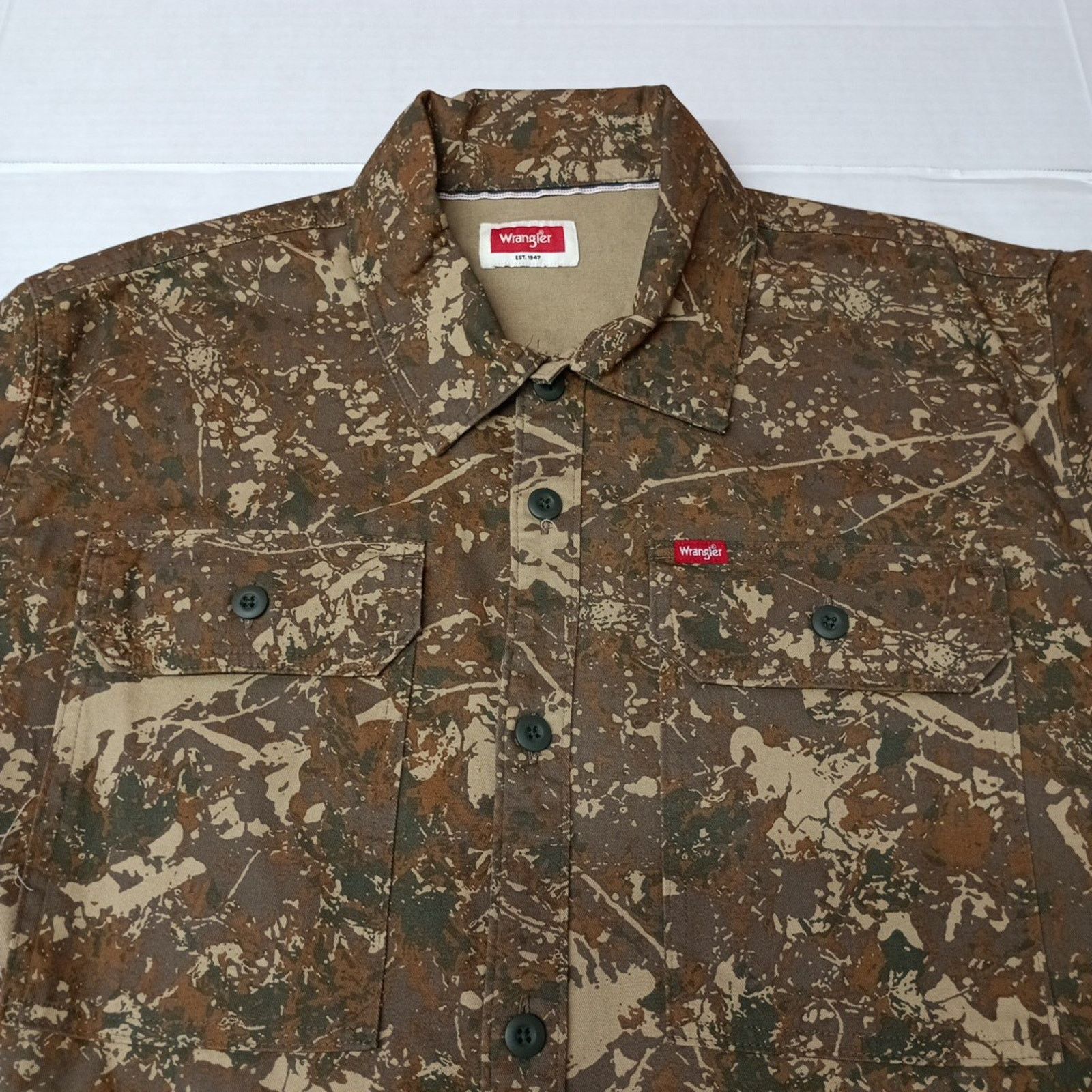 Wrangler Wrangler Camouflage Jacket Overshirt Shacket Size XL Brown Size US XL / EU 56 / 4 - 4 Thumbnail