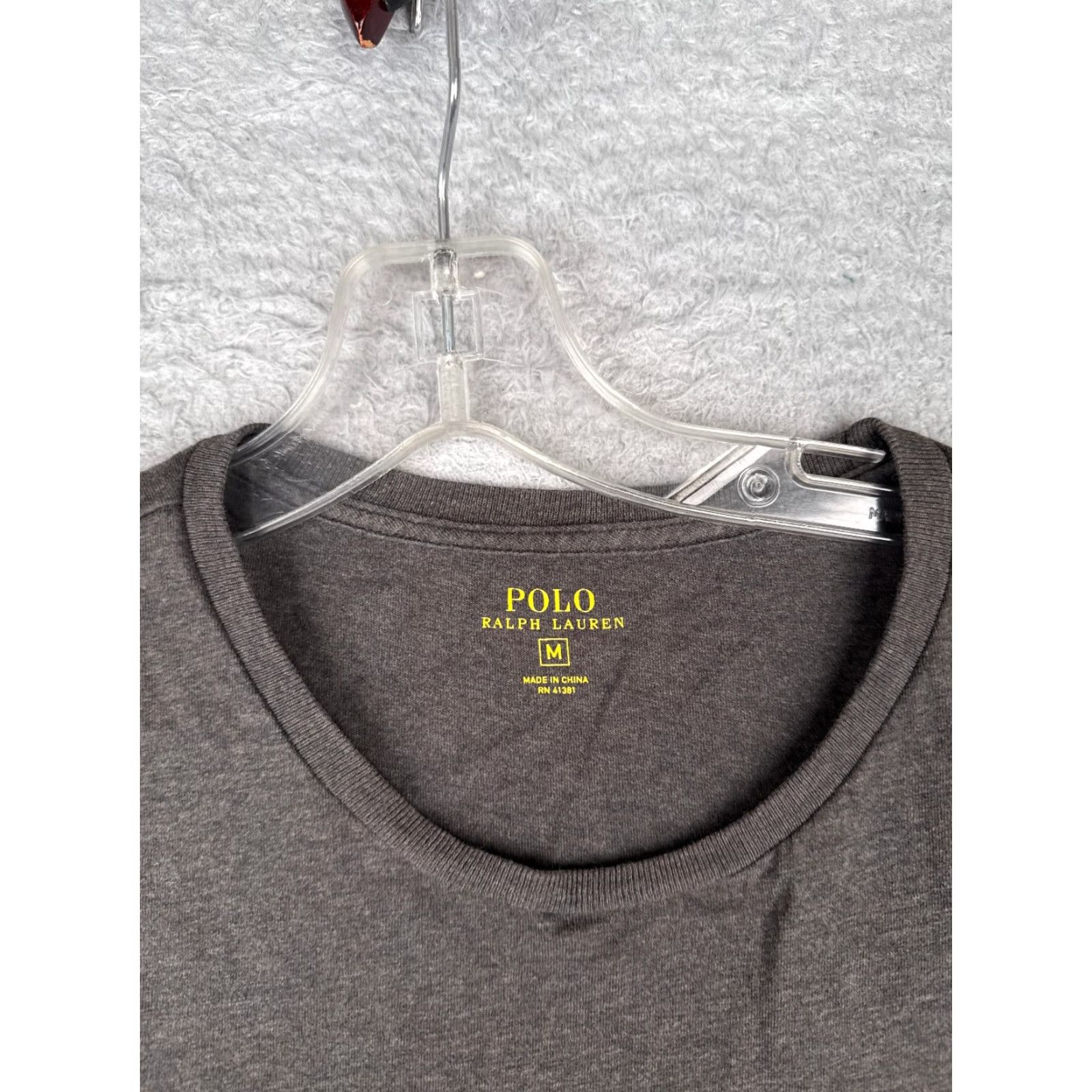 Ralph Lauren Polo Ralph Lauren Shirt Adult Medium Gray Crew Neck 100% Cotton Pocket Logo American Outdoor Men T-Shirt Short Sleeve All Seasons Regular Size M Mens Size US M / EU 48-50 / 2 - 7 Thumbnail