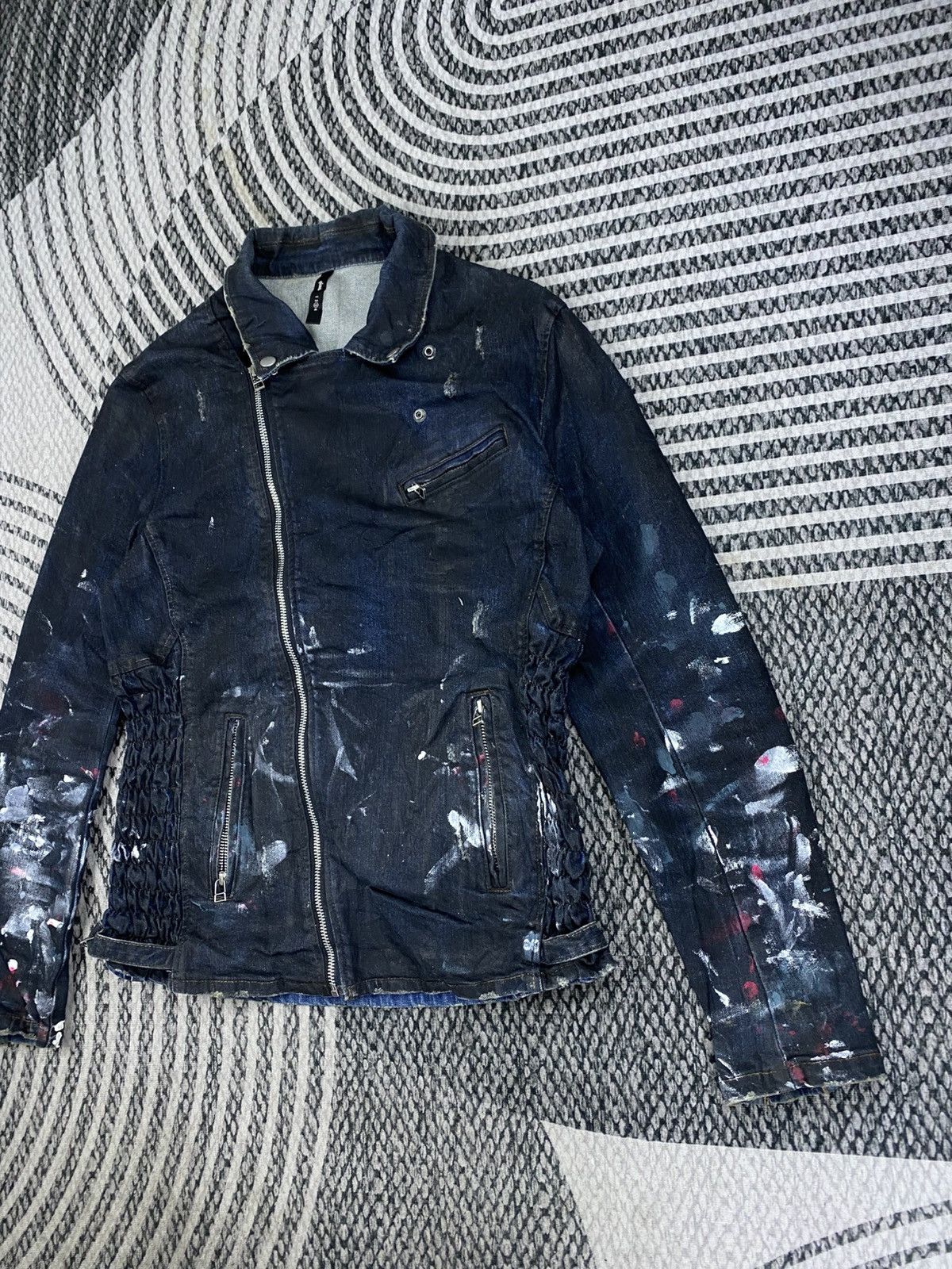14th Addiction RARE❗️glamb Punk Style Paint Splatter Jacket Size US M / EU 48-50 / 2 - 5 Thumbnail