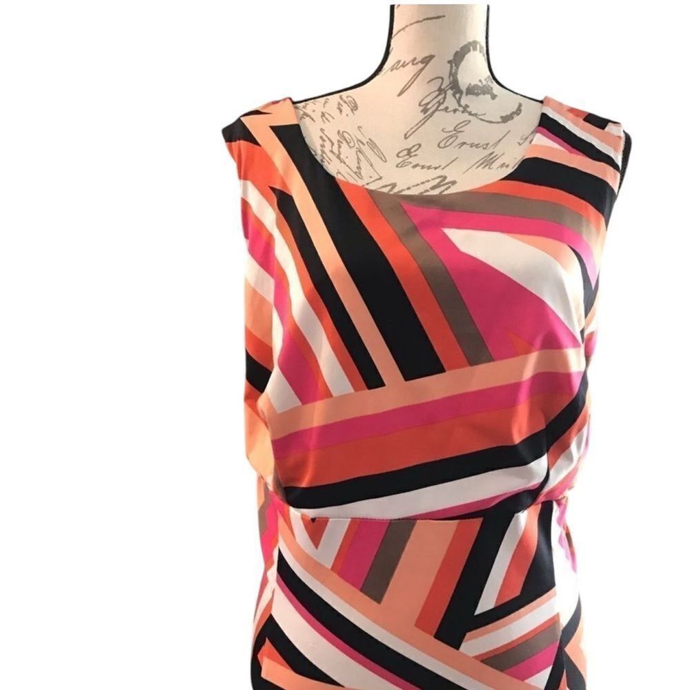 Other Pink and Black Sleeveless Sheath Mini Dress Size XXL / US 16-18 / IT 52-54 - 2 Thumbnail