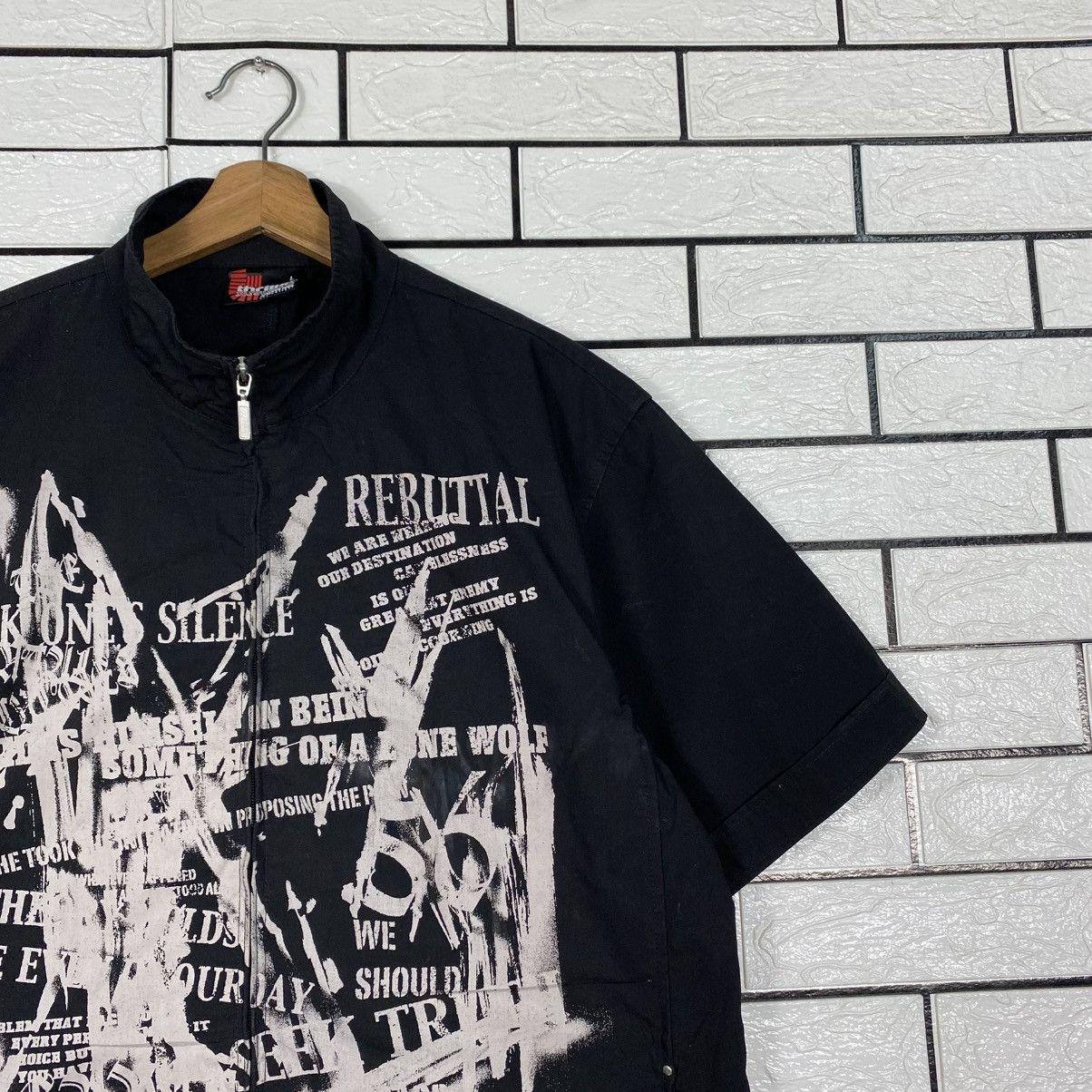 Japanese Brand 📌 Thriller Denim Vintage Bowling Shirt Punk Design Over Size US L / EU 52-54 / 3 - 7 Thumbnail