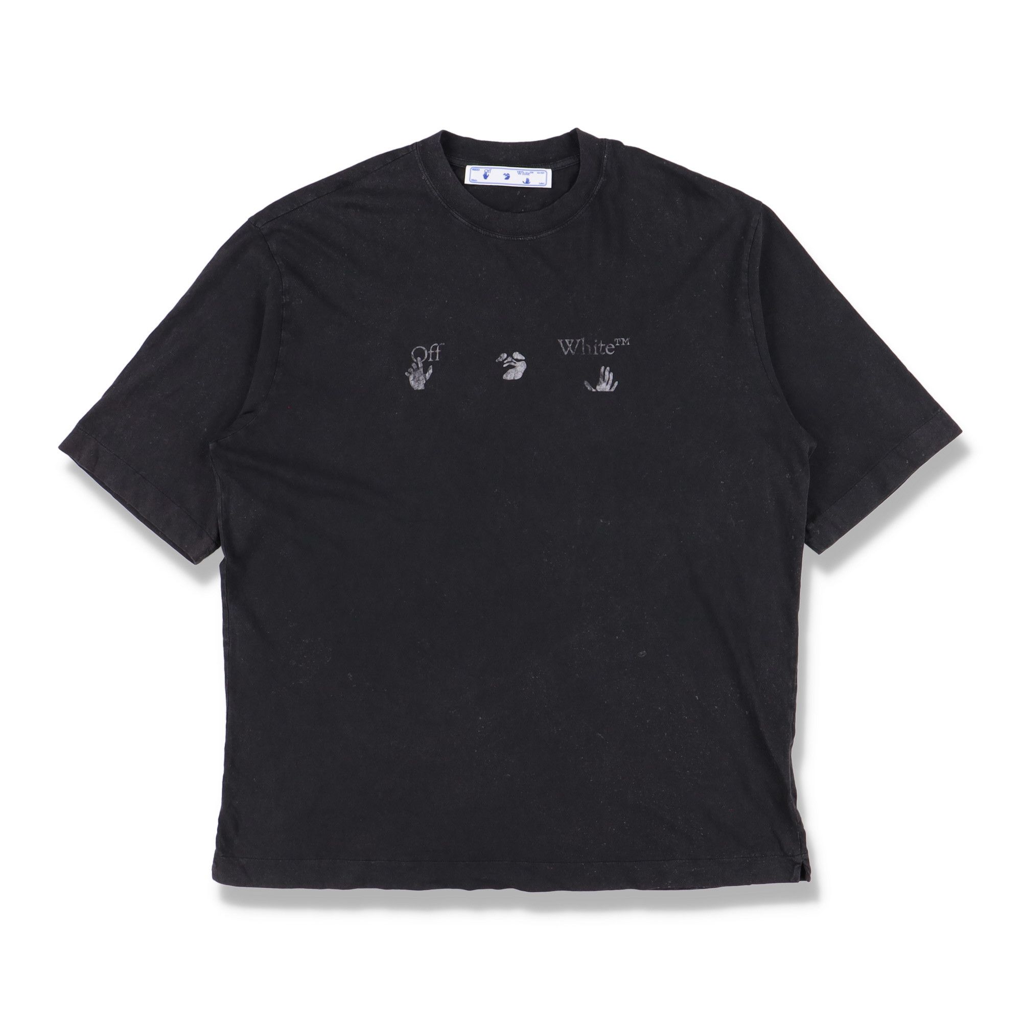Washed Black Vintage Logo Oversized Skate T-Shirt