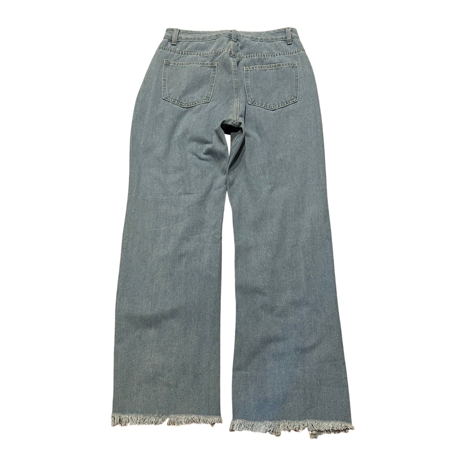 Other Y2K Distressed Wide Leg Jeans Womens Small Light Wash Ripped Size 27" / US 4 / IT 40 - 3 Thumbnail