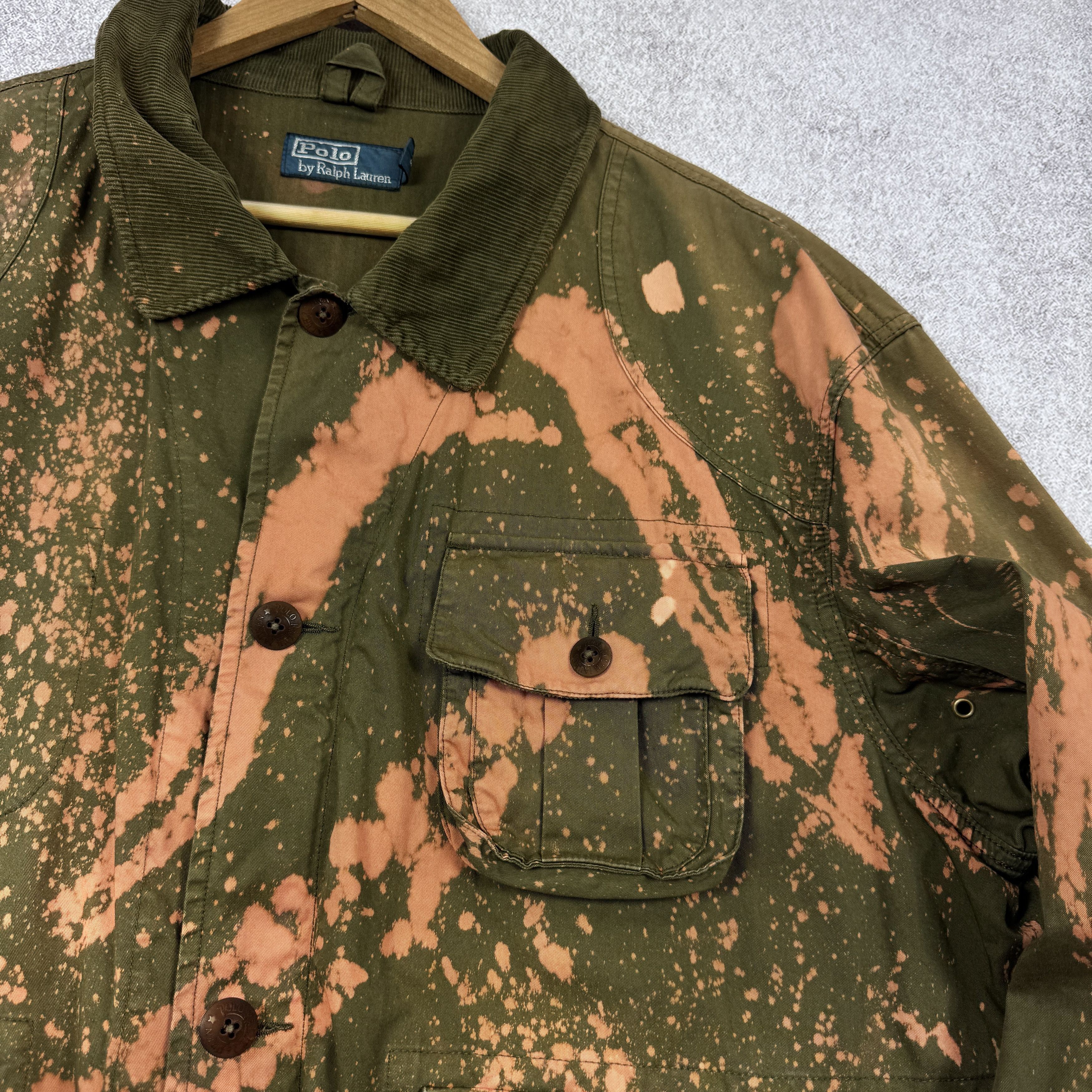 Designer × Polo Ralph Lauren POLO RALPH LAUREN CUSTOM ''NO WAR'' MILITARY POCKET JACKET Size US XXL / EU 58 / 5 - 6 Thumbnail