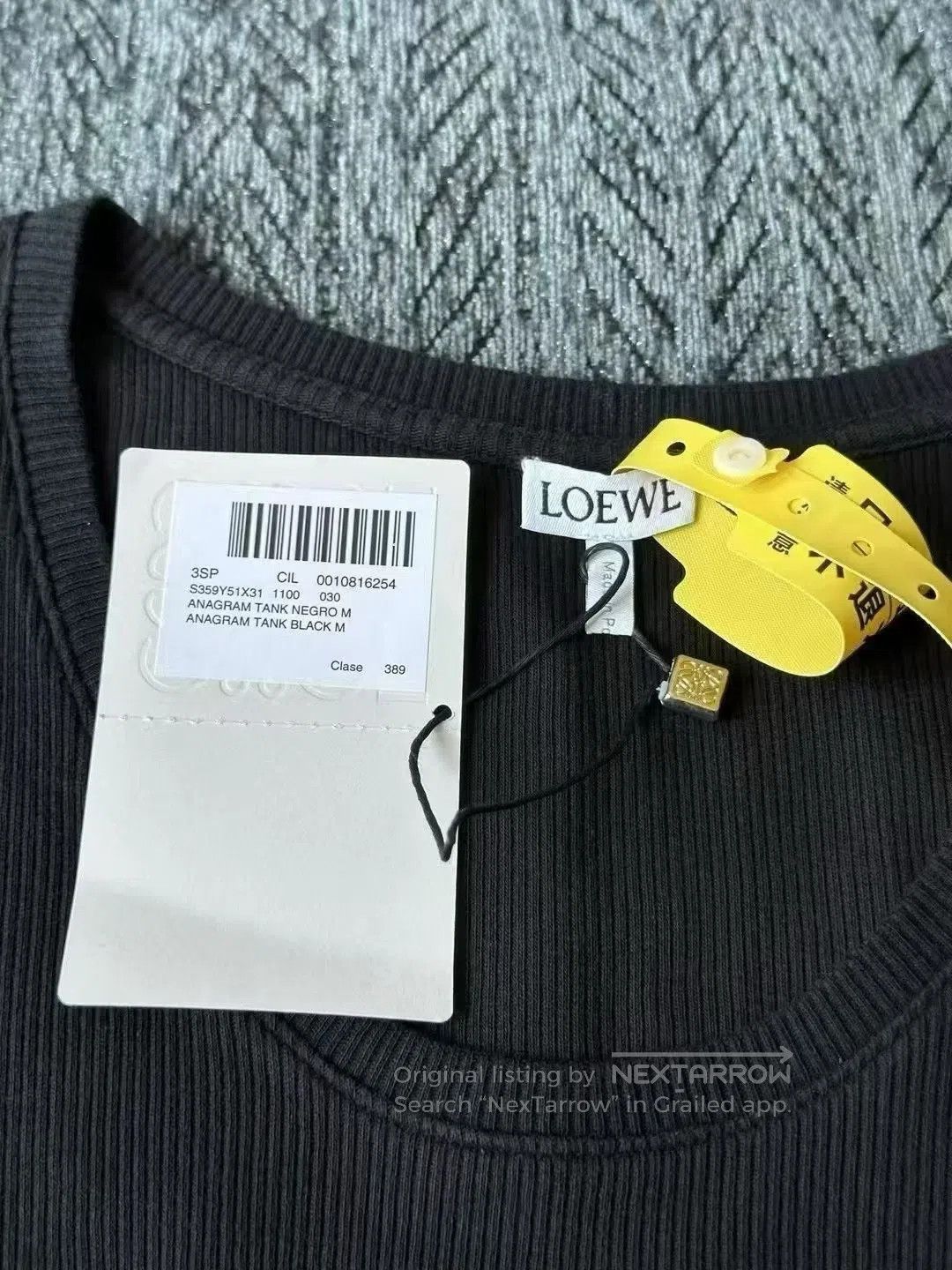 Loewe Loewe Black Embroidered Logo Tank Top| Size M / US 6-8 / IT 42-44 - 4 Thumbnail