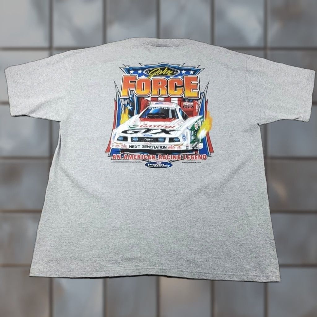 Anvil VINTAGE John Force T-Shirt Mens 2X Signed Autographed Gray NHRA Racing 2006 Never Worn Size US XXL / EU 58 / 5 - 1 Thumbnail