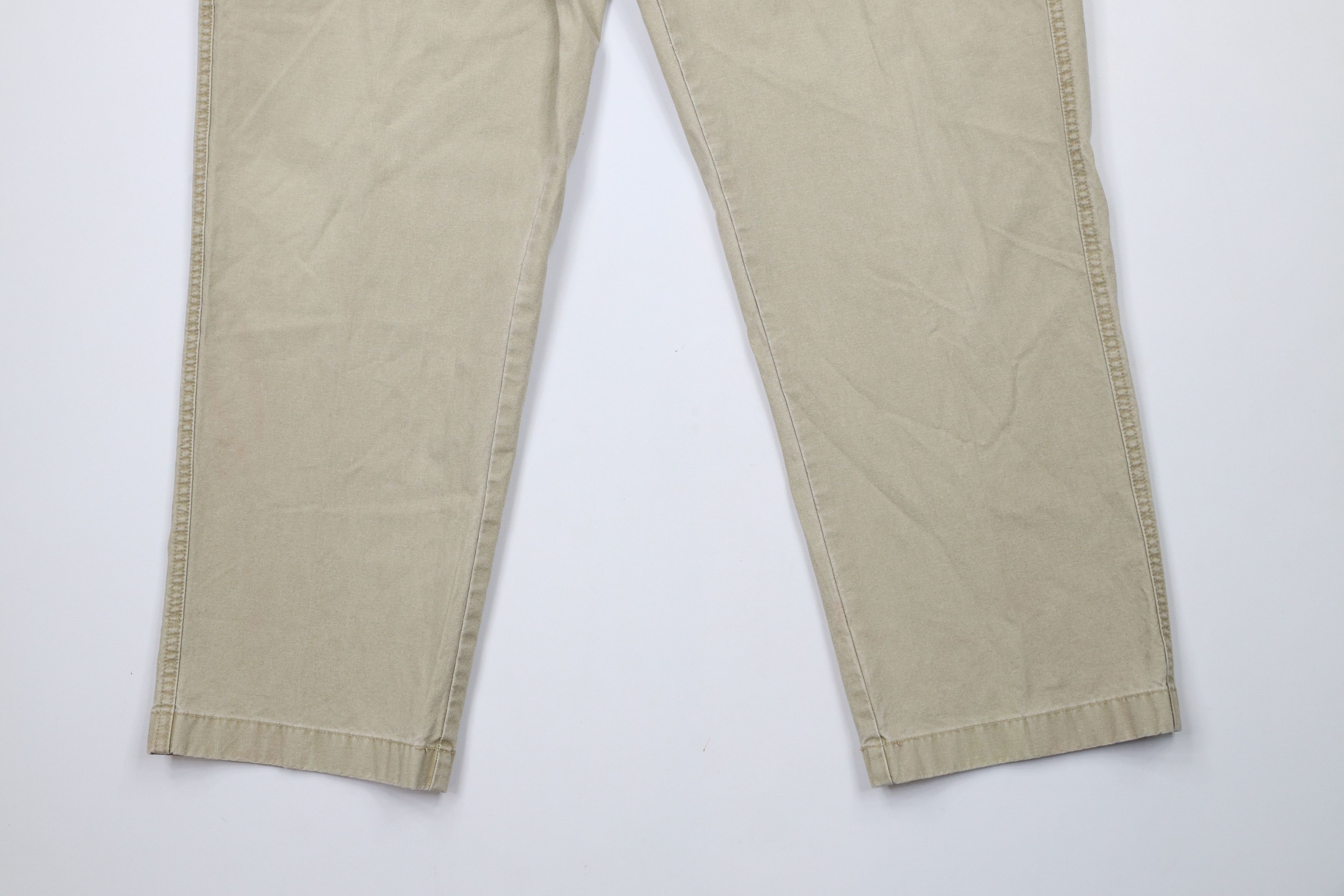 L.L. Bean × Vintage Vintage 90s LL Bean Stonewash Pants Chinos Beige Cotton Size US 35 - 4 Thumbnail