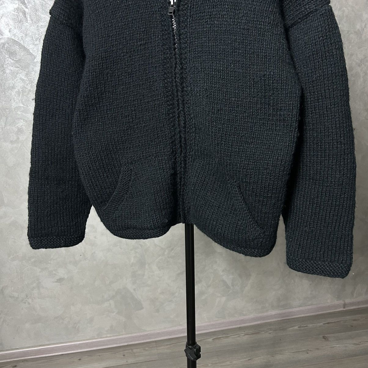Handmade Pachamama Wool Handknit Zip Sweater Jacket Size M / US 6-8 / IT 42-44 - 7 Thumbnail