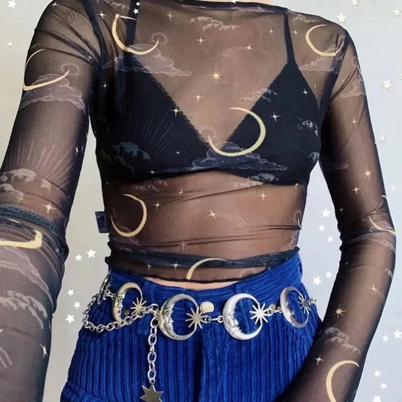 Jewelry Star Moon Chain Belt Size ONE SIZE - 3 Thumbnail