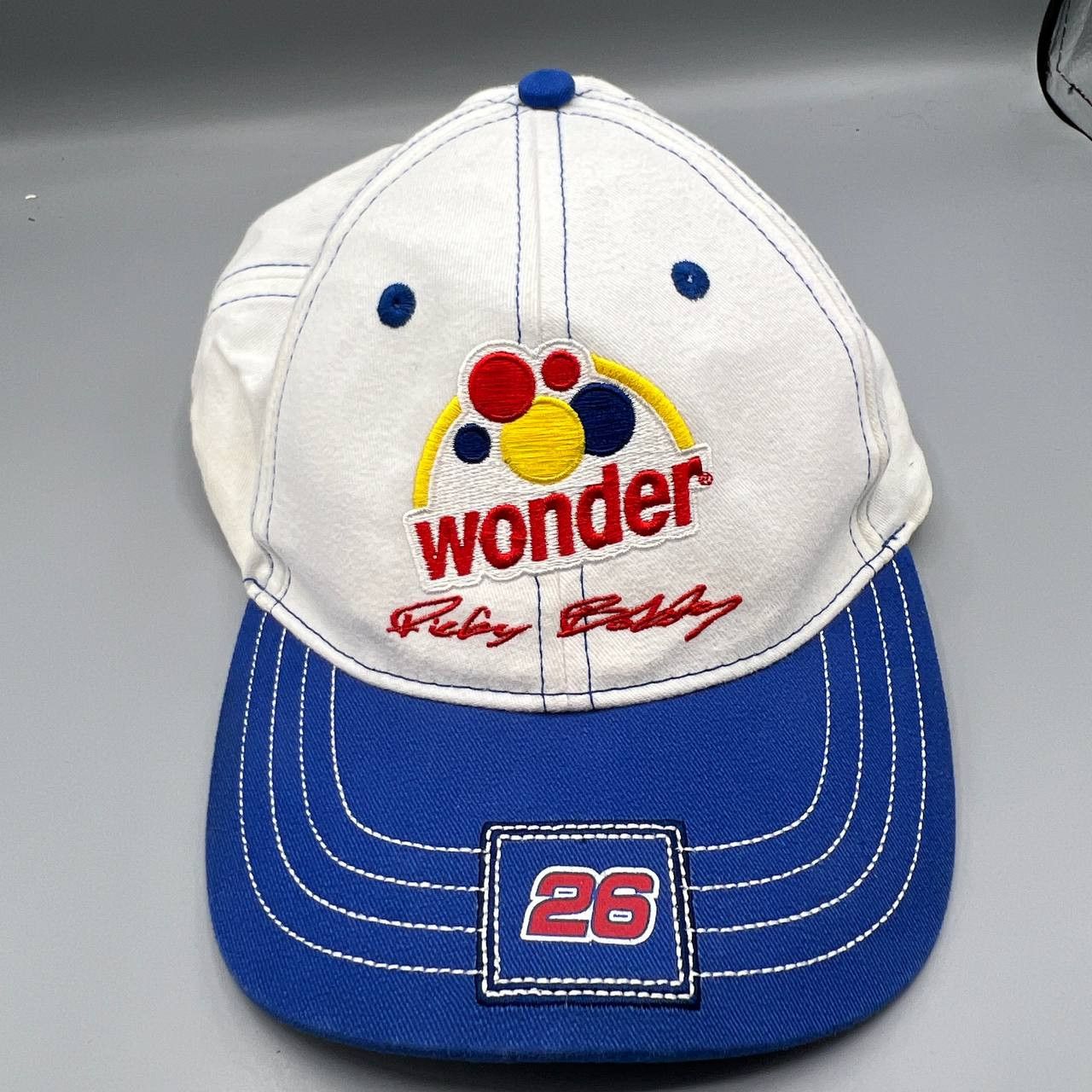 Winners Circle Wonder Bread Talladega Ricky Bobby 26 Hat Nascar Strap Back Size ONE SIZE - 1 Thumbnail