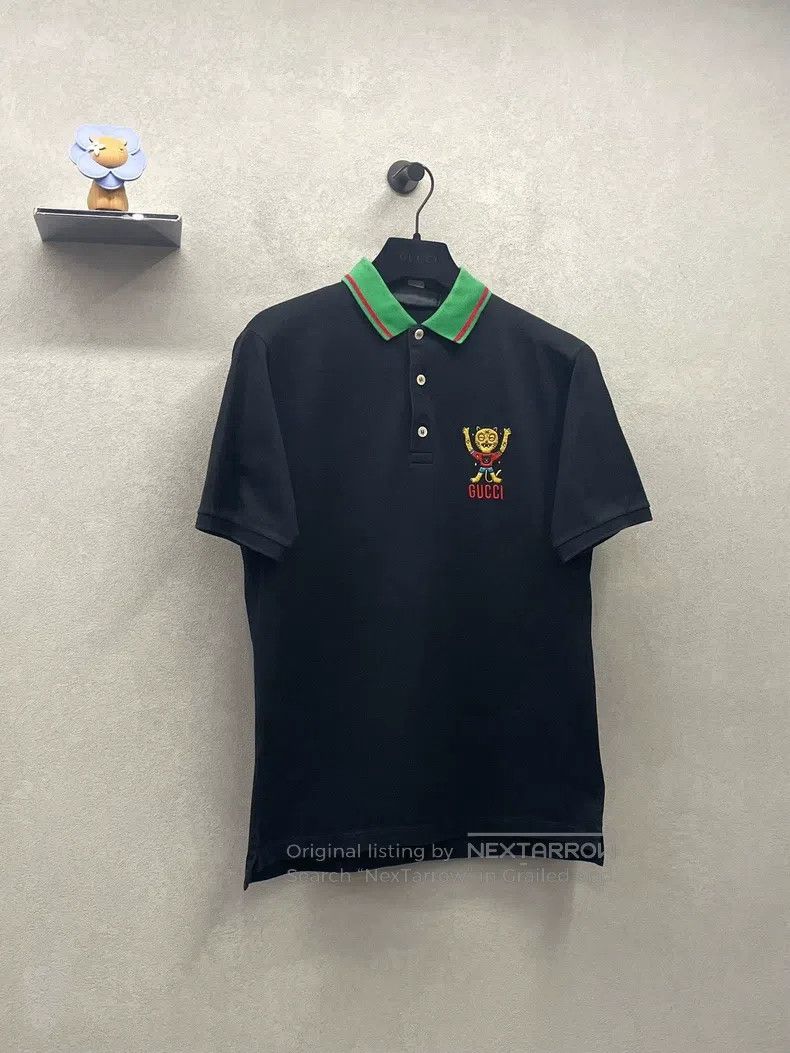 Gucci Gucci Short-sleeved Polo shirt with kitten embroidery Size US S / EU 44-46 / 1 - 3 Thumbnail