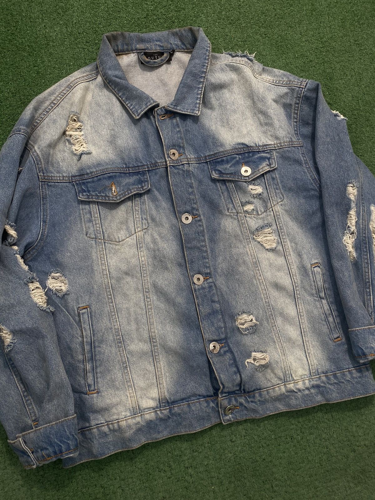 Vintage Denim jacket zipper jeans jacket the couture Size US L / EU 52-54 / 3 - 2 Thumbnail