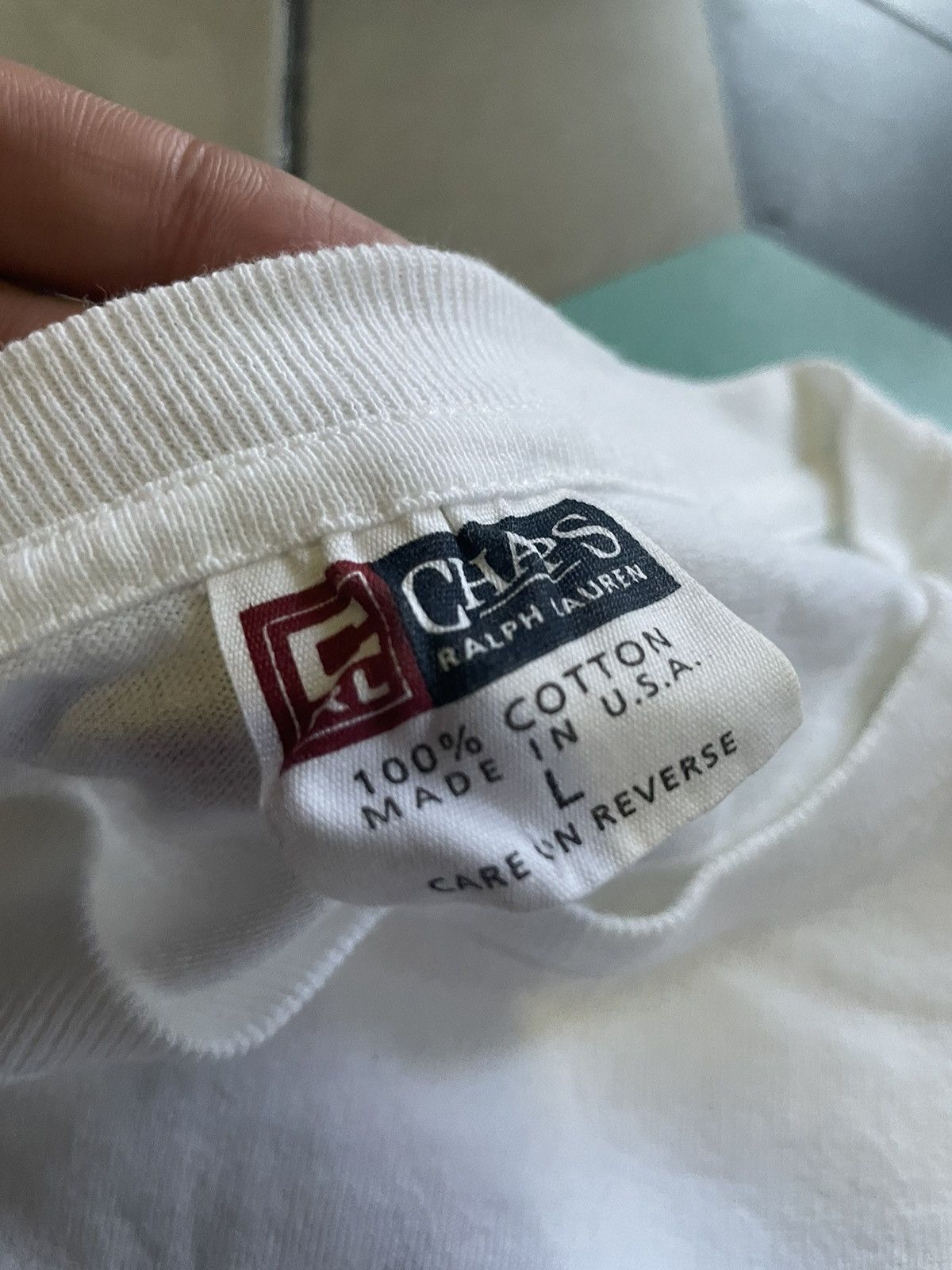 Chaps × Polo Ralph Lauren × Vintage Vintage t shirt Chaps Ralph Lauren Size US L / EU 52-54 / 3 - 3 Thumbnail