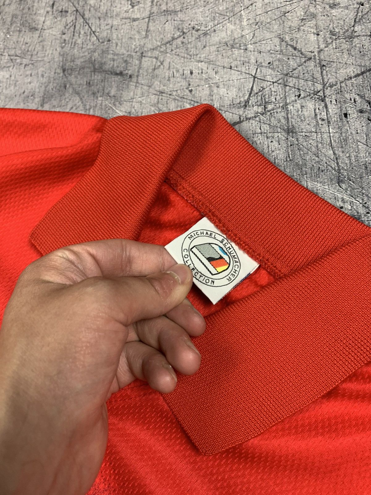 Formula 1 Vintage Michael Schumacher Formula Uno Racing Polo Tee 90s Size US L / EU 52-54 / 3 - 6 Thumbnail