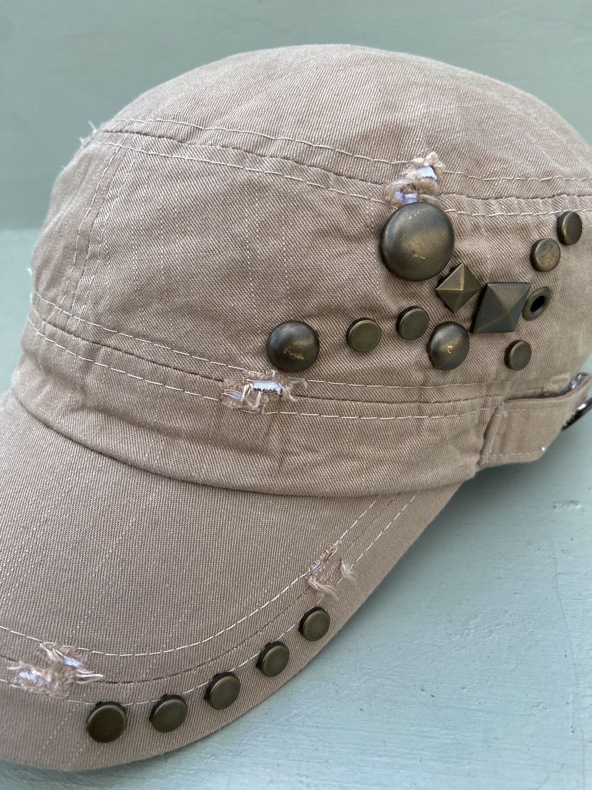 If Six Was Nine 2000s punk iron studs patrol hat Size ONE SIZE - 3 Thumbnail