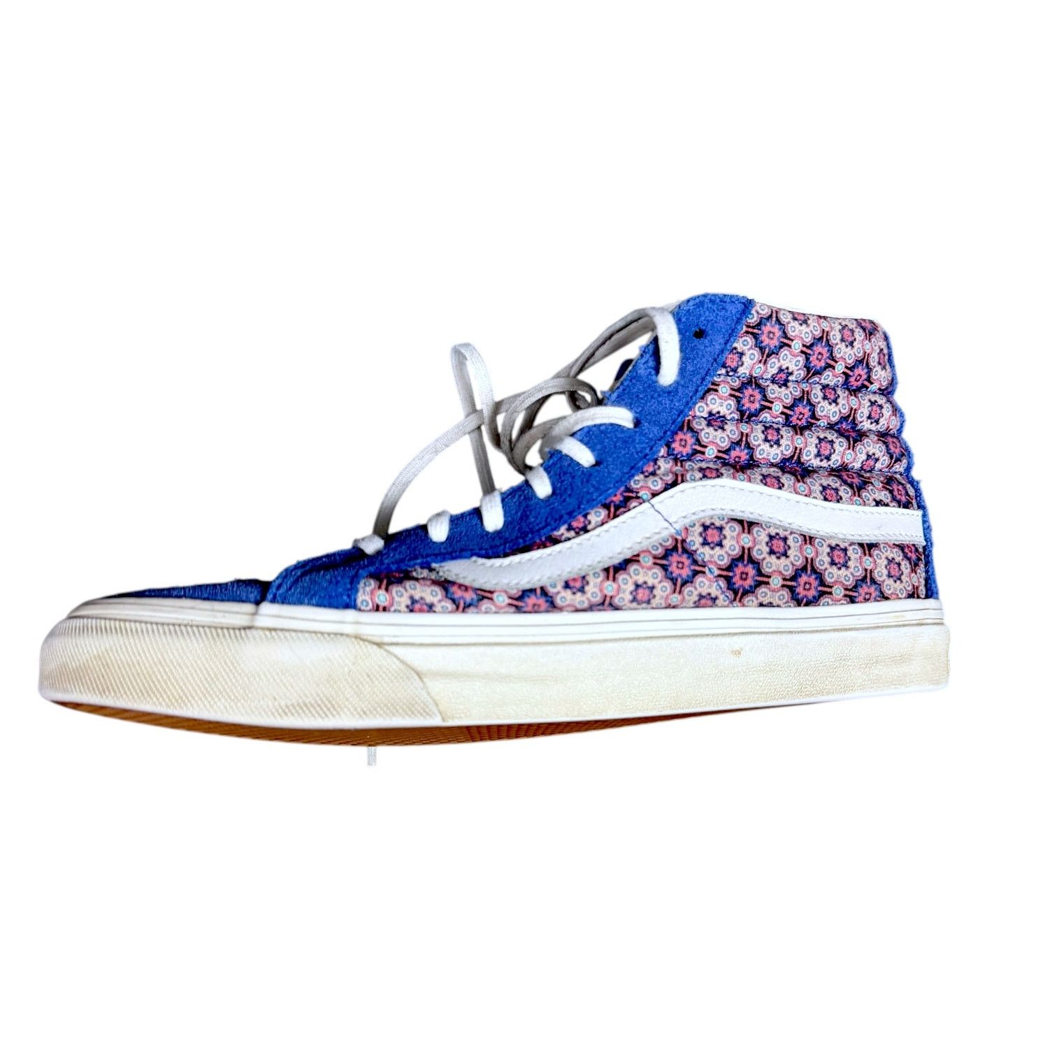 Vans Vans Paisley Floral Blue High Top Sneakers Skateboard W7 Size US 7 / IT 37 - 7 Thumbnail