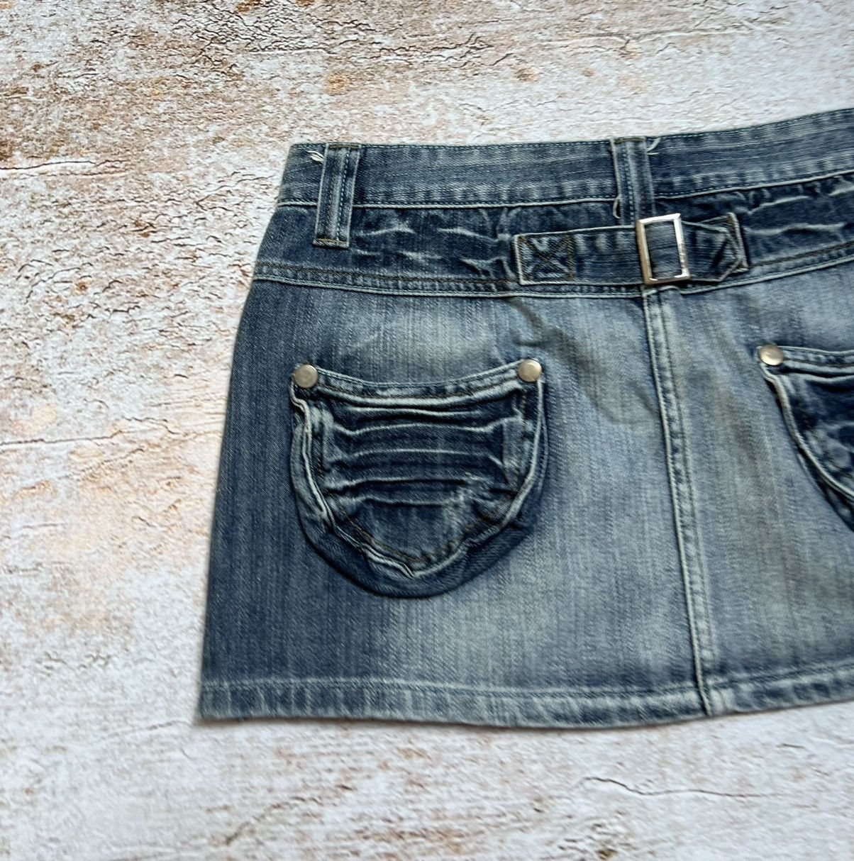 Japanese Brand × Vintage Vintage Japanese denim cargo mini skirt Size 28" / US 6 / IT 42 - 4 Thumbnail