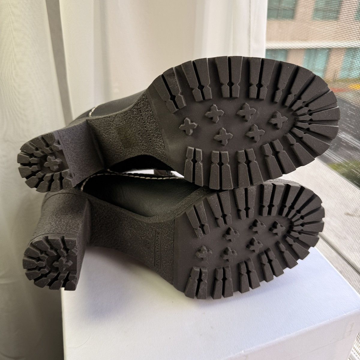 Other See By Chloé Archive Black Leather Platform Loafers Lug Sole Size US 7.5 / EU 40-41 - 5 Thumbnail