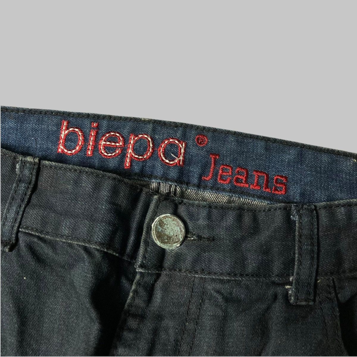 If Six Was Nine × Japanese Brand × Le Grande Bleu (L.G.B.) BIEPA Patchwork Distressed Studded Skull Punk Design Jeans Size US 35 - 7 Thumbnail