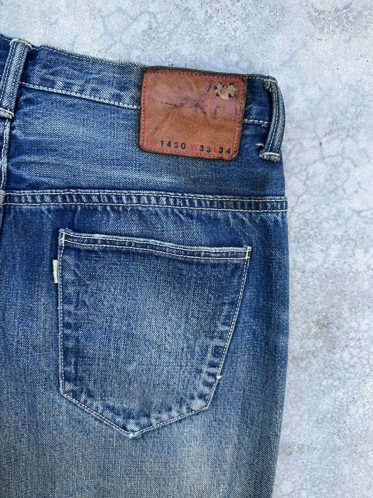 Freewheelers Vtg Japanese Brand Dope & Drakkar Selvedge Patina Denim Jean Size US 32 / EU 48 - 5 Thumbnail