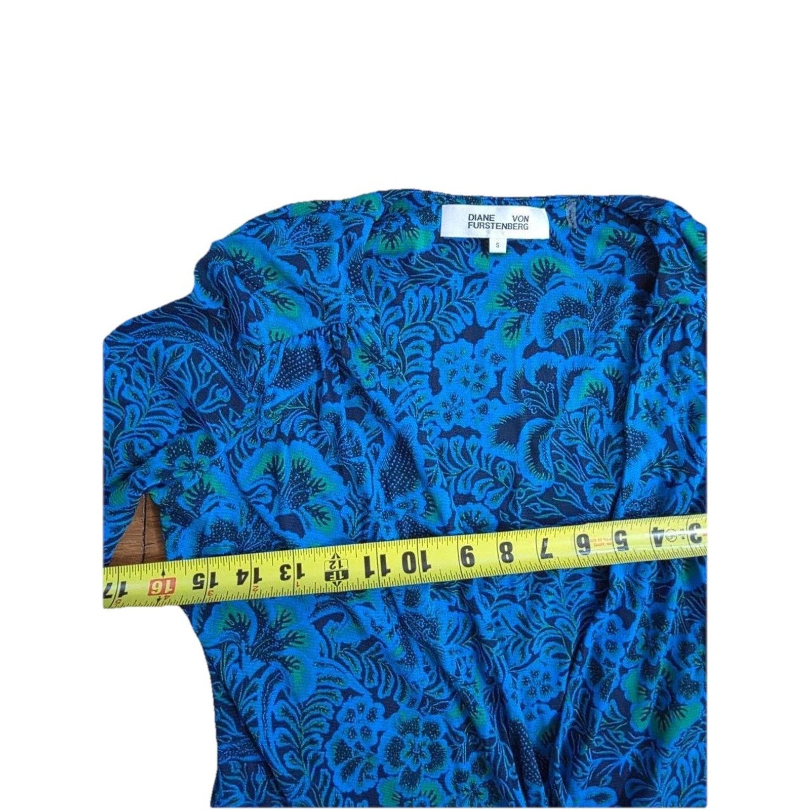 Diane von Furstenberg Diane von Furstenberg - Blue & Green Dress Size S A001551 Size S / US 4 / IT 40 - 6 Thumbnail