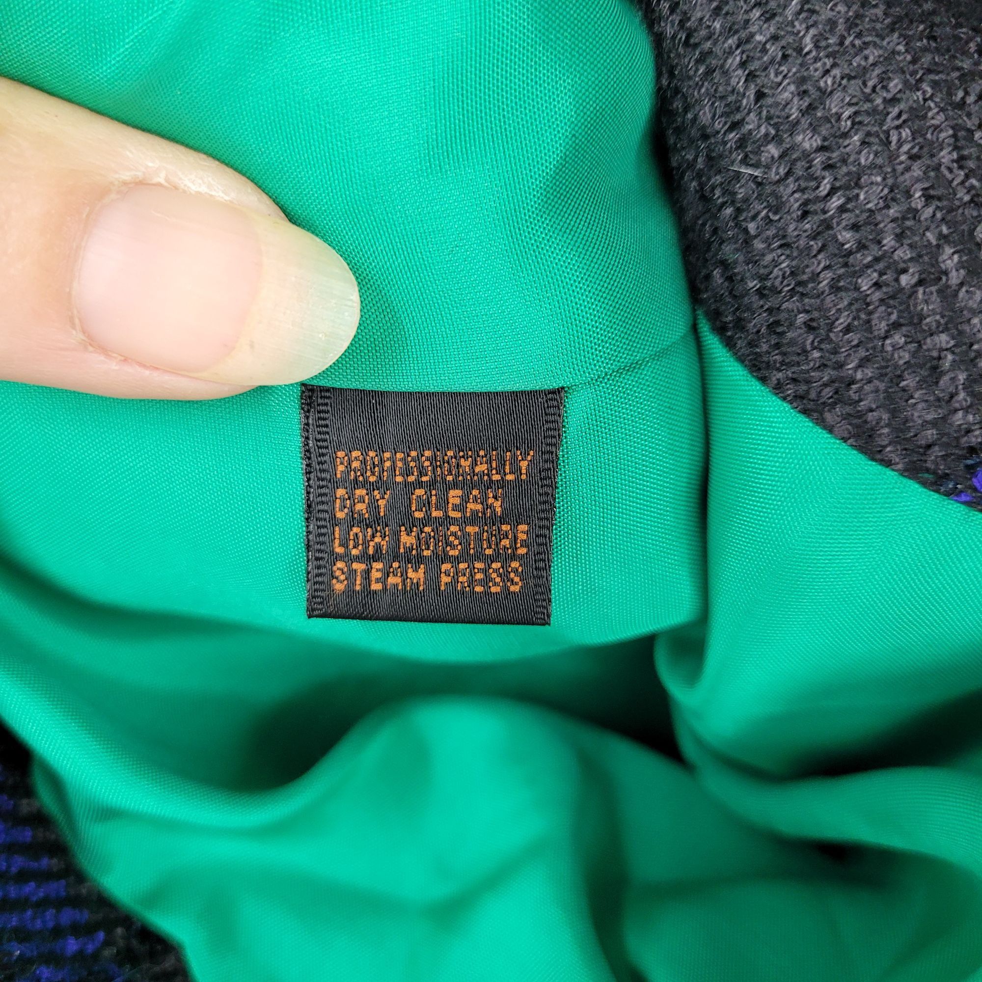 Ellen Tracy Vtg 90's Wool Plaid Boyfriend Blazer Sz 4 Blue Green Cluele Size S / US 4 / IT 40 - 9 Thumbnail