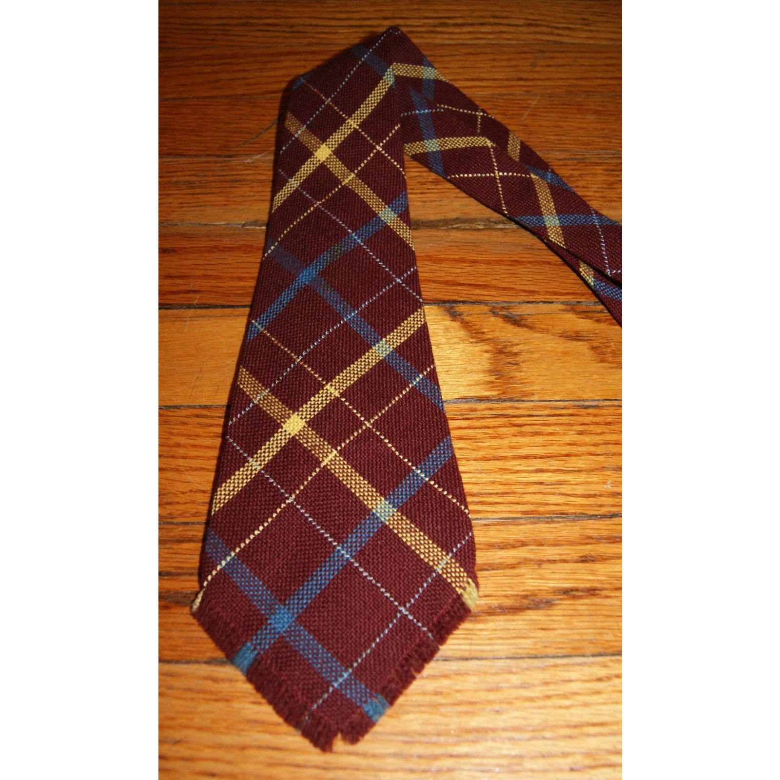 REGAL 1930s REGAL Hand Woven Homespun Men's Necktie, Striped Rare Size ONE SIZE - 1 Thumbnail