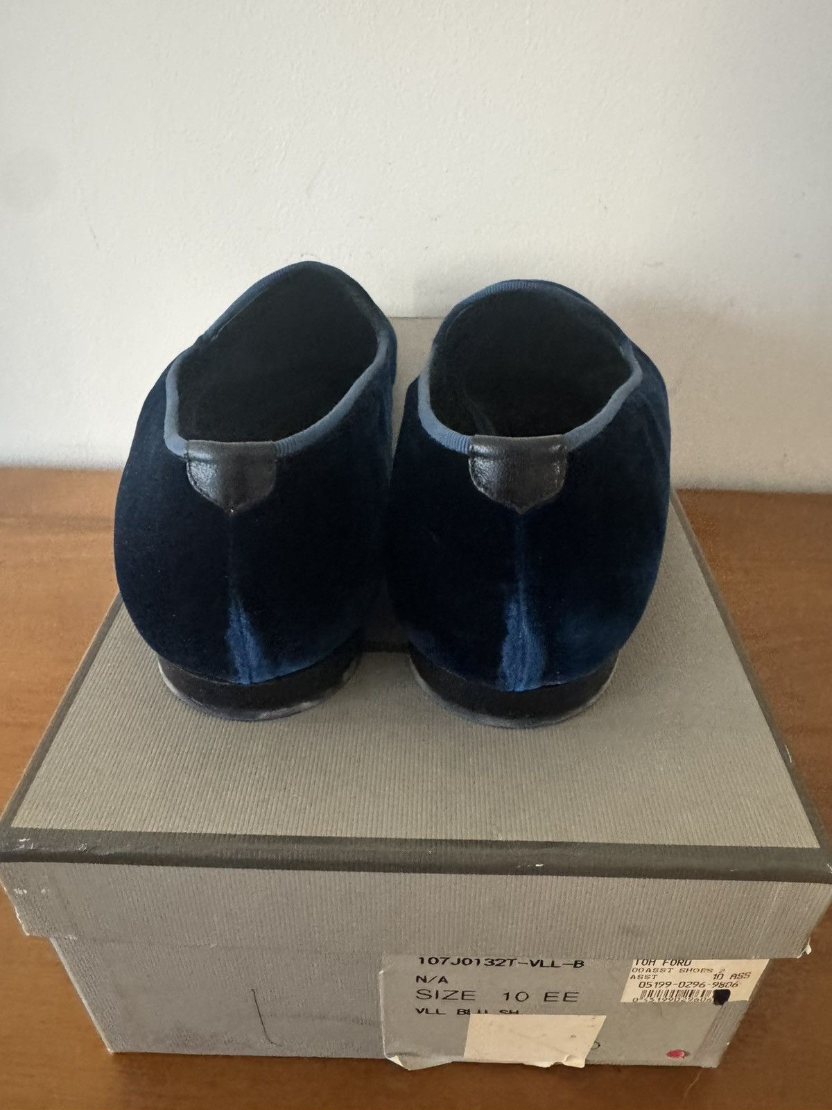Tom Ford Tom Ford Navy Velvet TF Monogram Smoking Slippers Loafers Size US 10 / EU 43 - 5 Thumbnail