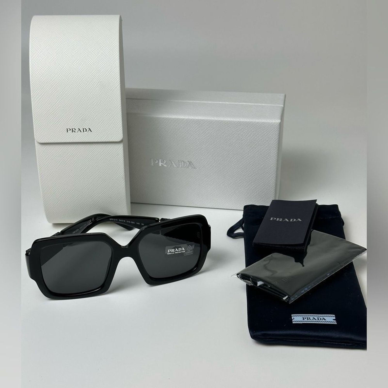 Prada NEW PRADA Sunglasses PR21XS 01E5S0 Black/Dark Grey Women Size ONE SIZE - 12 Thumbnail