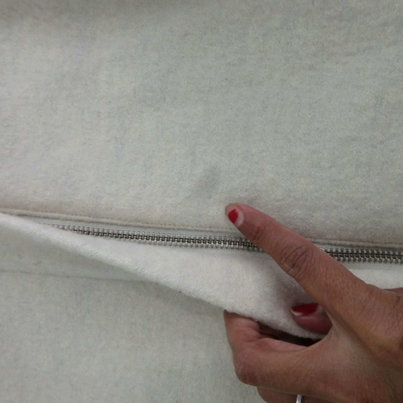 Cos COS Coat Womens 12 White Wool Zip Front Collarless Lined Pockets Mid Length Size XL / US 12-14 / IT 48-50 - 4 Thumbnail