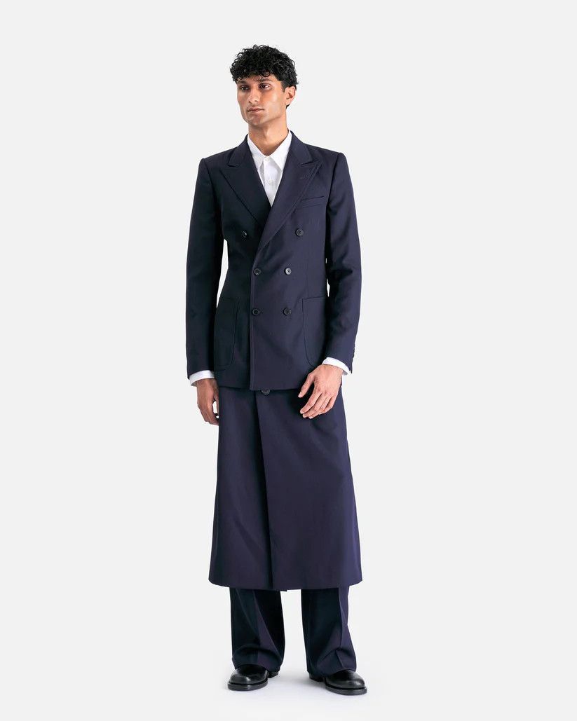 Dries Van Noten o1s1v1r1oon0925 Bruce Jacket in Navy Blue Size US M / EU 48-50 / 2 - 4 Thumbnail