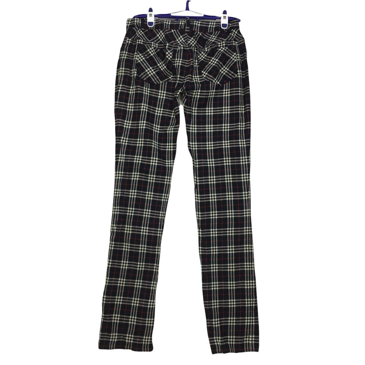 Burberry Vtg BURBERRYS OF LONDON Blue Label Plaid Long Pants Size 27" / US 4 / IT 40 - 2 Thumbnail