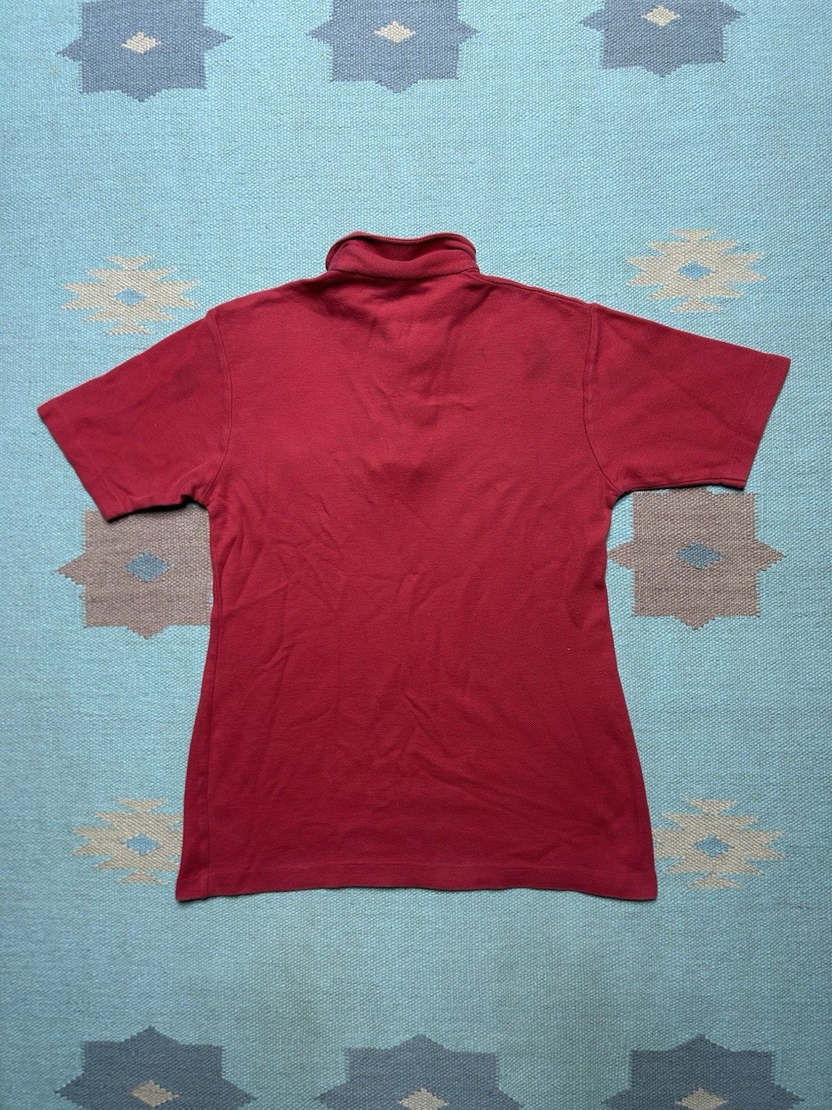 Vintage Vintage 1970s polo shirt blank crimson cotton knit medium Size US M / EU 48-50 / 2 - 4 Thumbnail