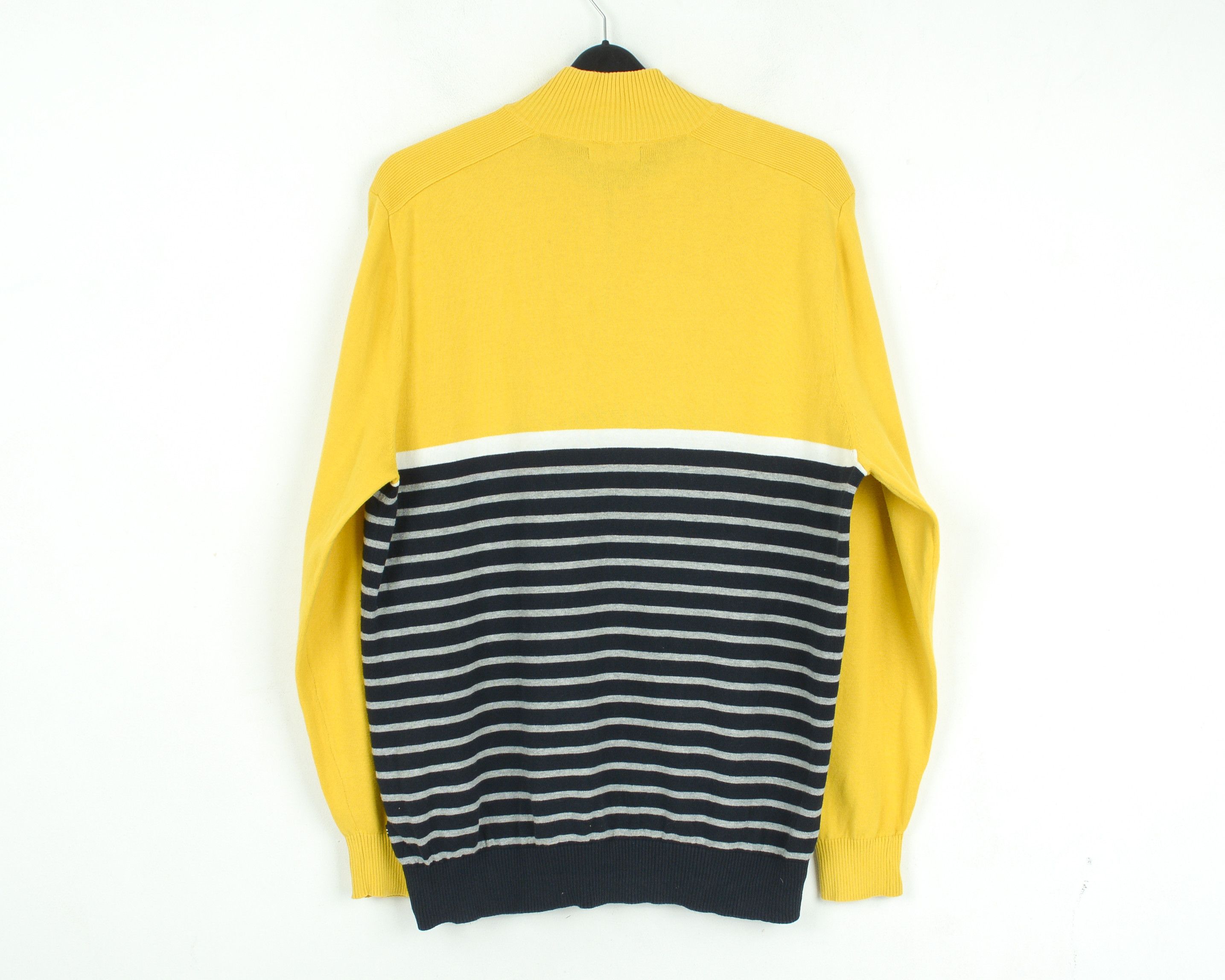Nautica Quarter Men's Zip Neck Sweater XL Pullover Striped Jumper Size US XL / EU 56 / 4 - 4 Thumbnail