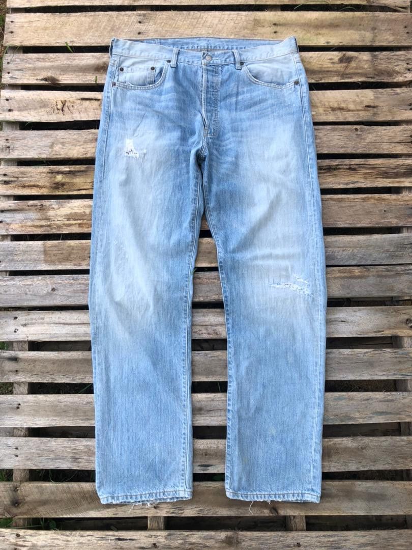 Levi's × Vintage Vintage 90s Levi's 501 Denim Jeans Distressed Size US 36 / EU 52 - 1 Thumbnail