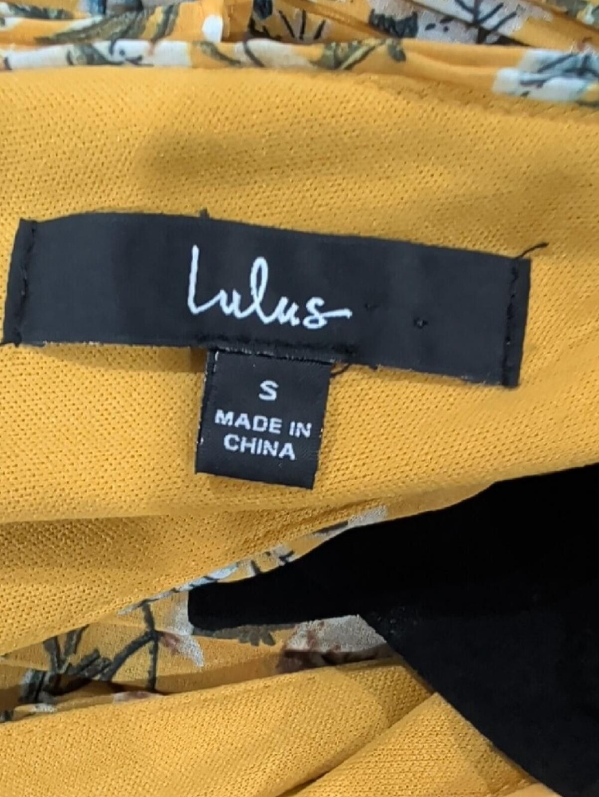 Lulus Lulu's Yellow Floral Pleated Tiered Maxi Dress Size S / US 4 / IT 40 - 6 Thumbnail