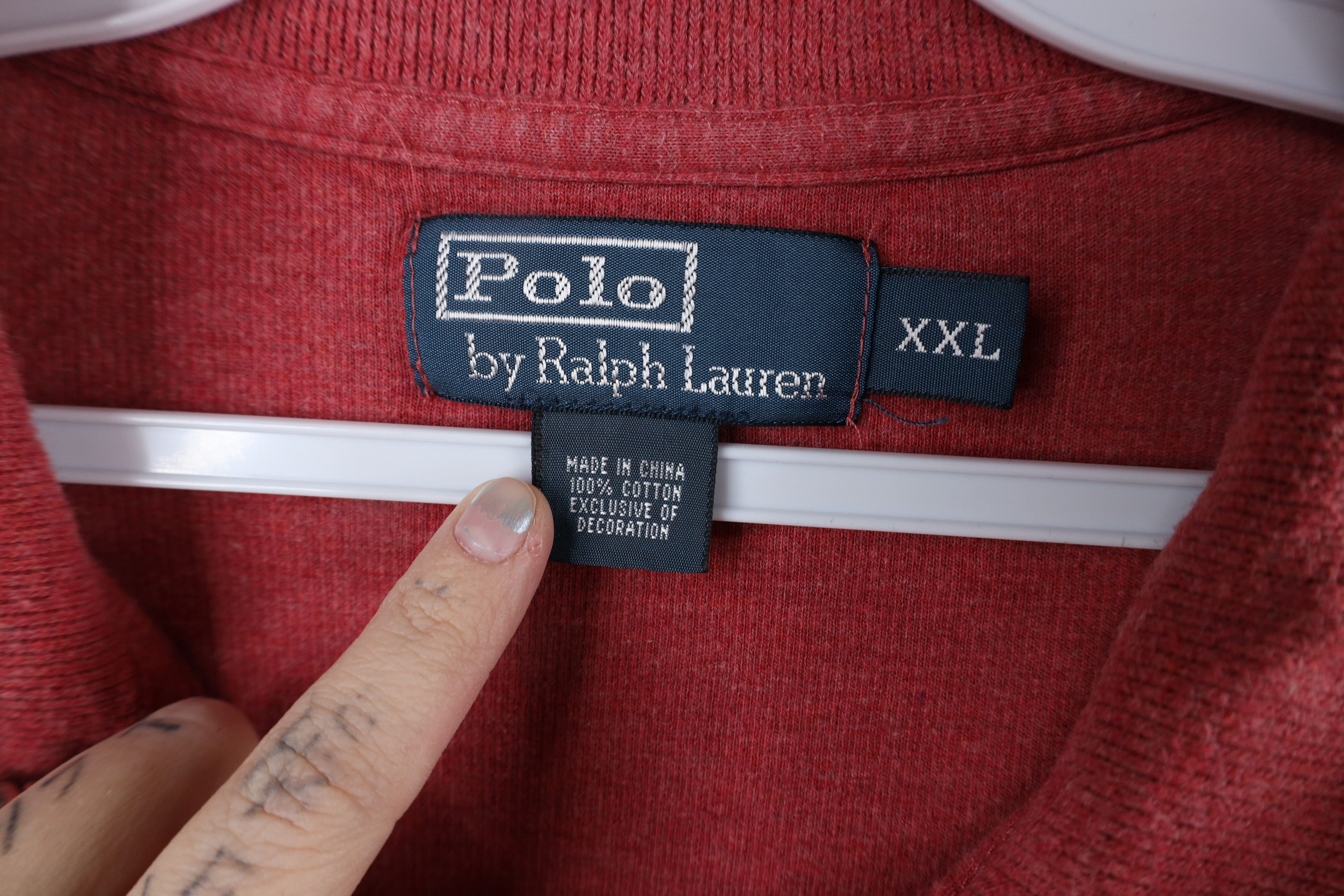 Ralph Lauren × Vintage Vintage 90s Ralph Lauren Knit Half Zip Pullover Sweater Size US XXL / EU 58 / 5 - 7 Thumbnail